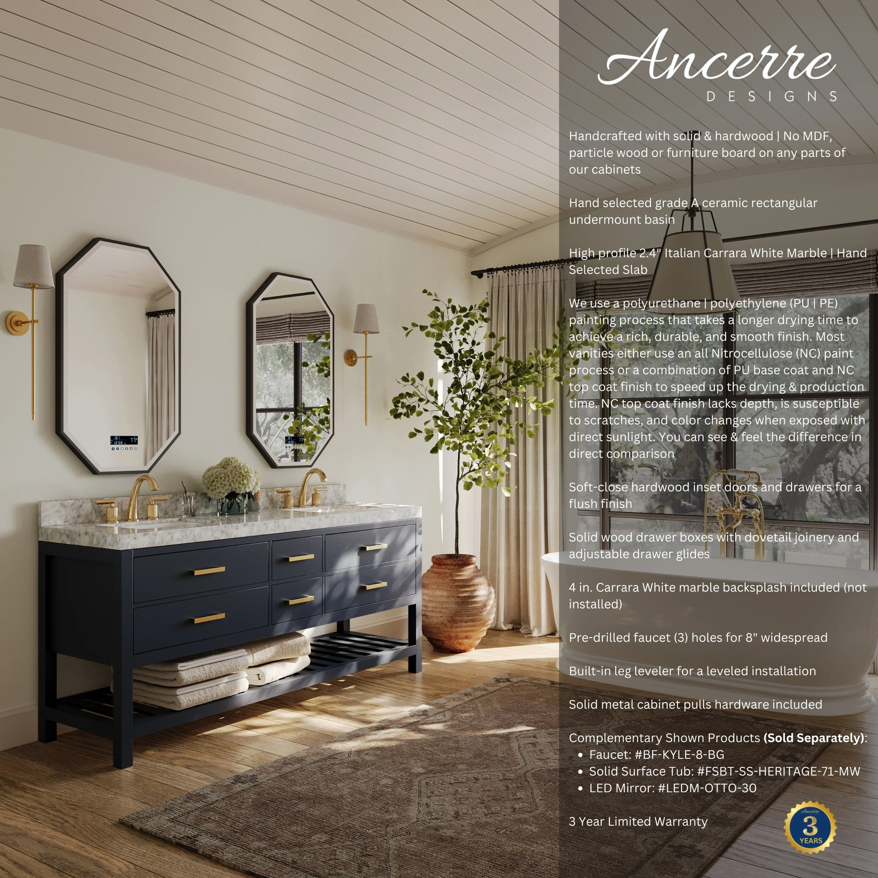 Ancerre Designs Elizabeth Bathroom Vanity Set