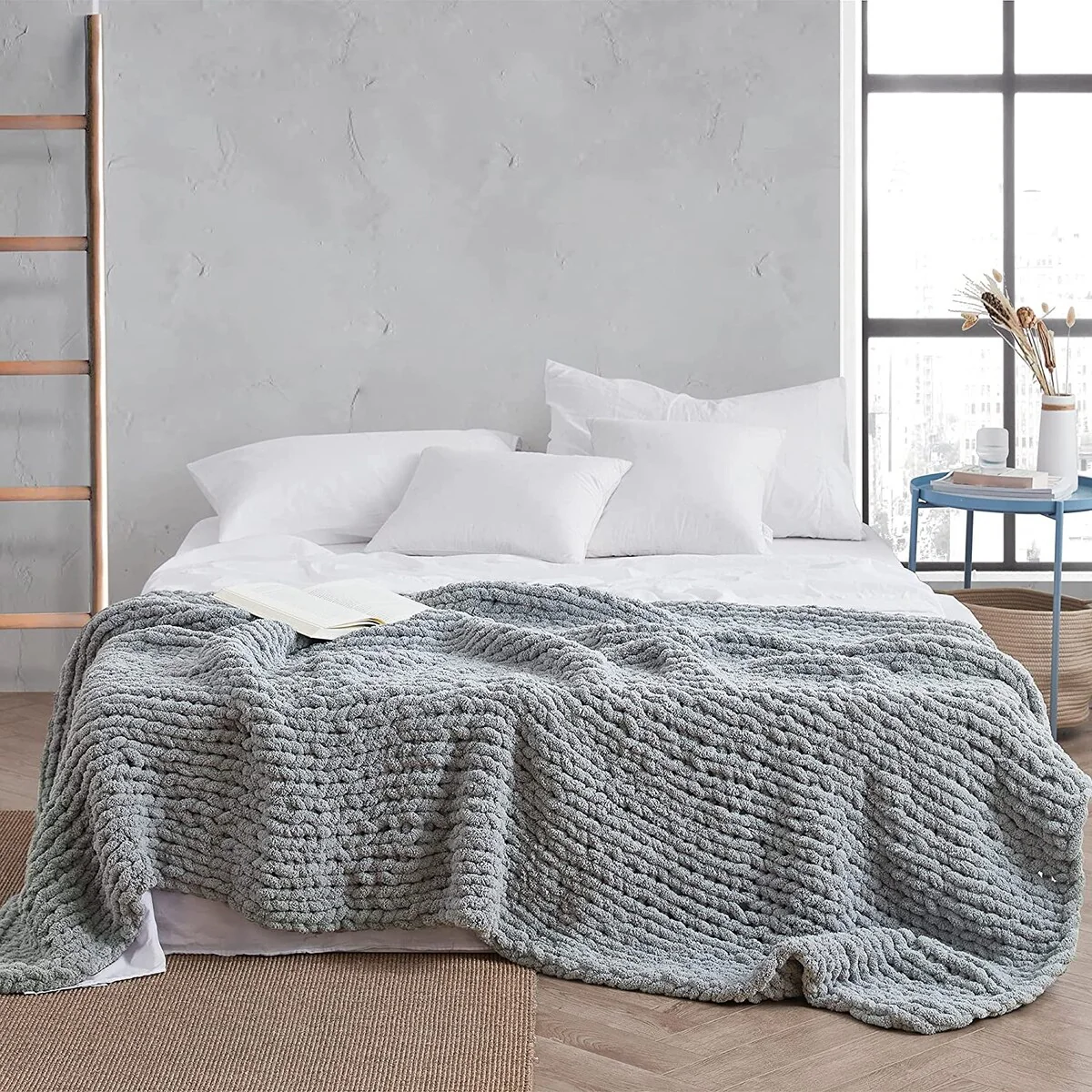 Cozy Potato® Chenille Chunky Knit Throw Blanket