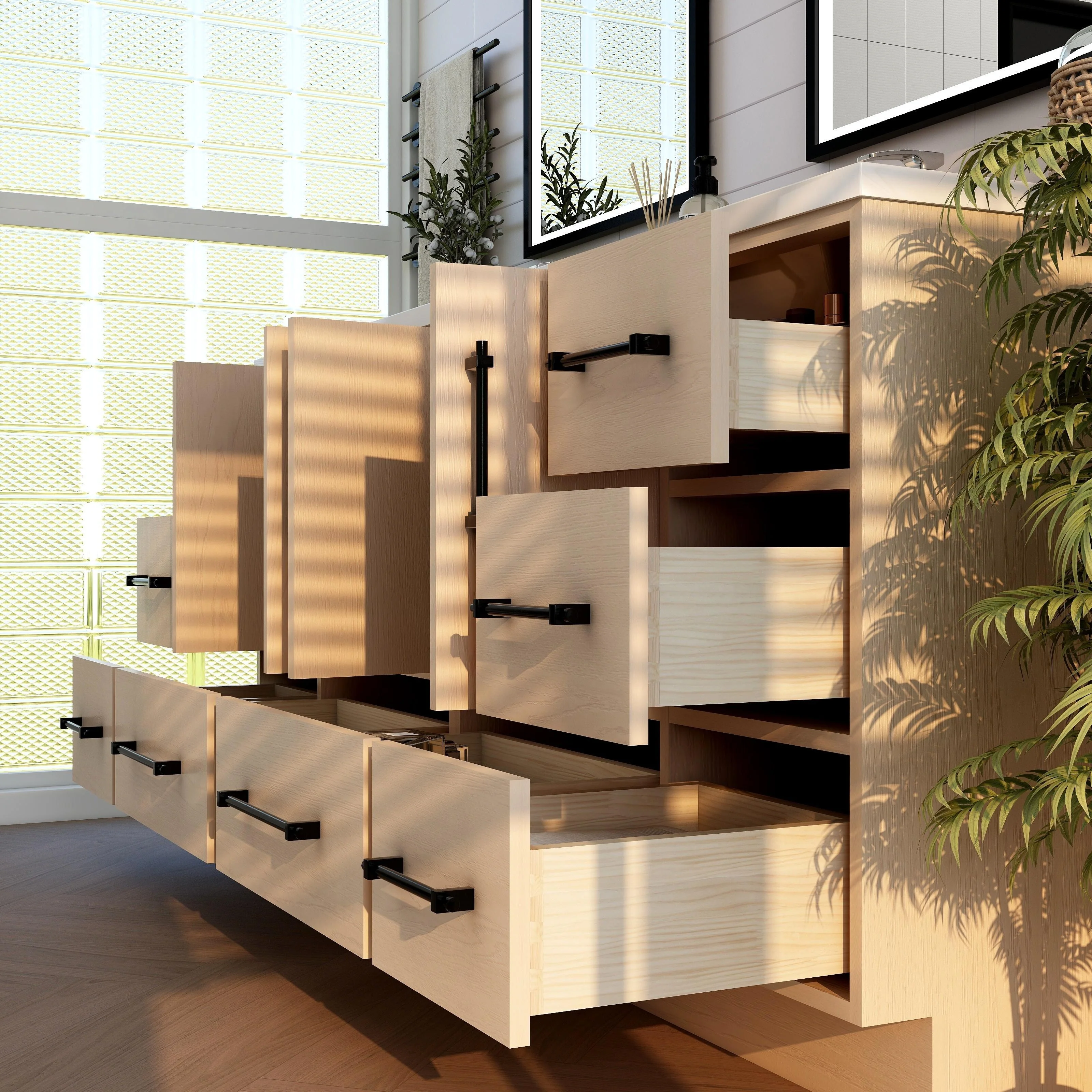 Victoria 72'' Freestanding Vanity with Double Reinforced Acrylic Sink - 71.5