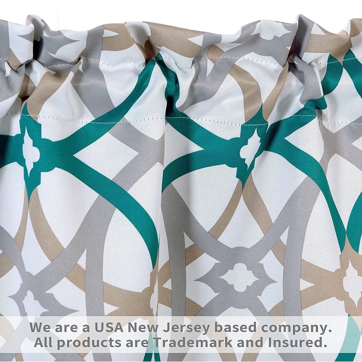 Jarvenpaa Geo Trellis Pattern Window Valance - 52 x 18