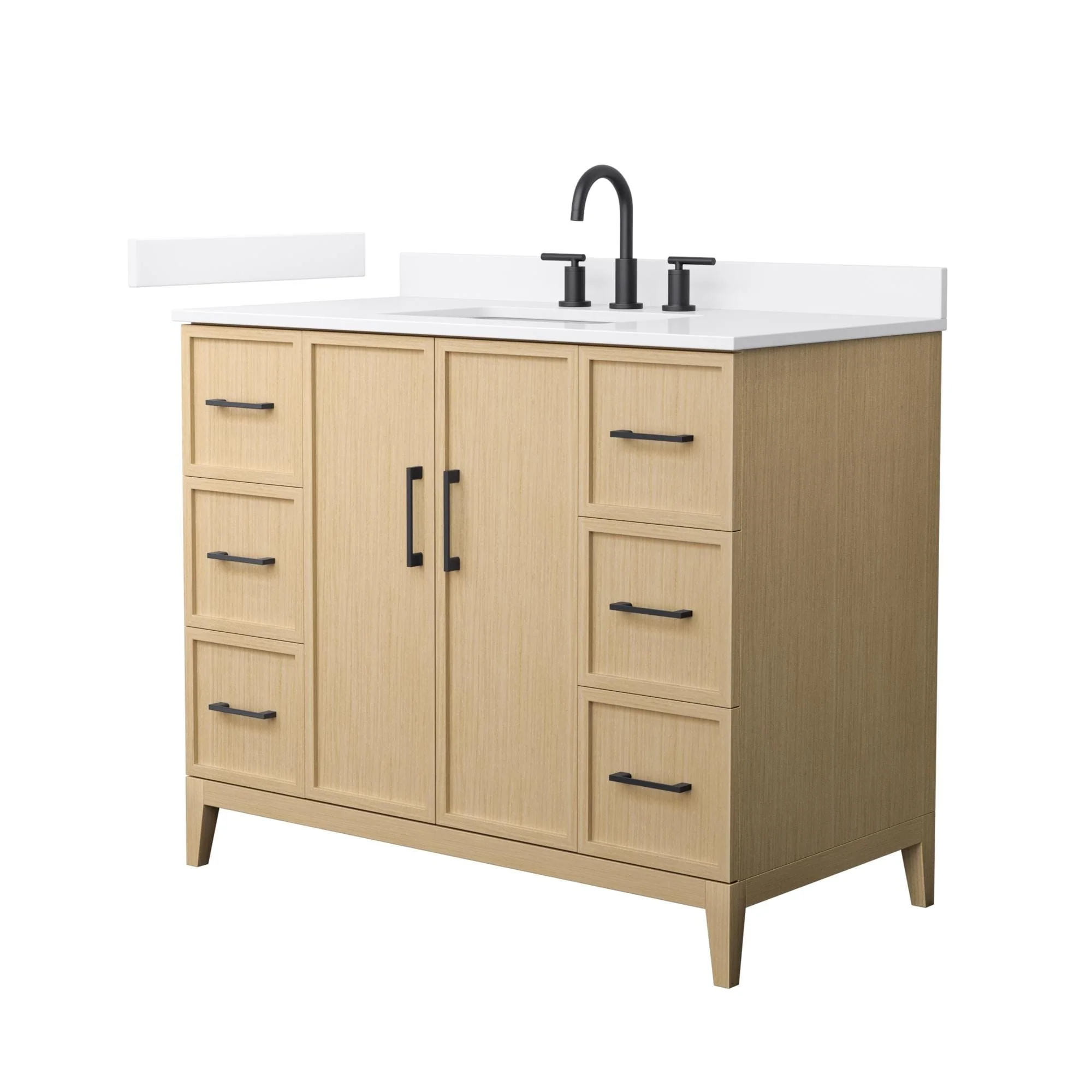 Elan 42-inch Single Vanity, 3 Hole Quartz Top