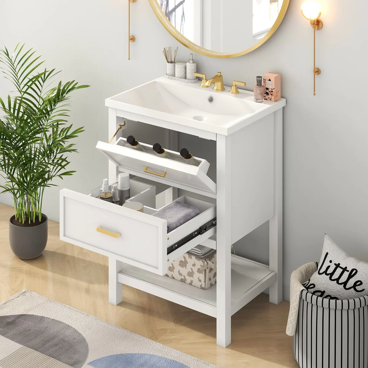 24'' Bathroom Vanity with Top Sink