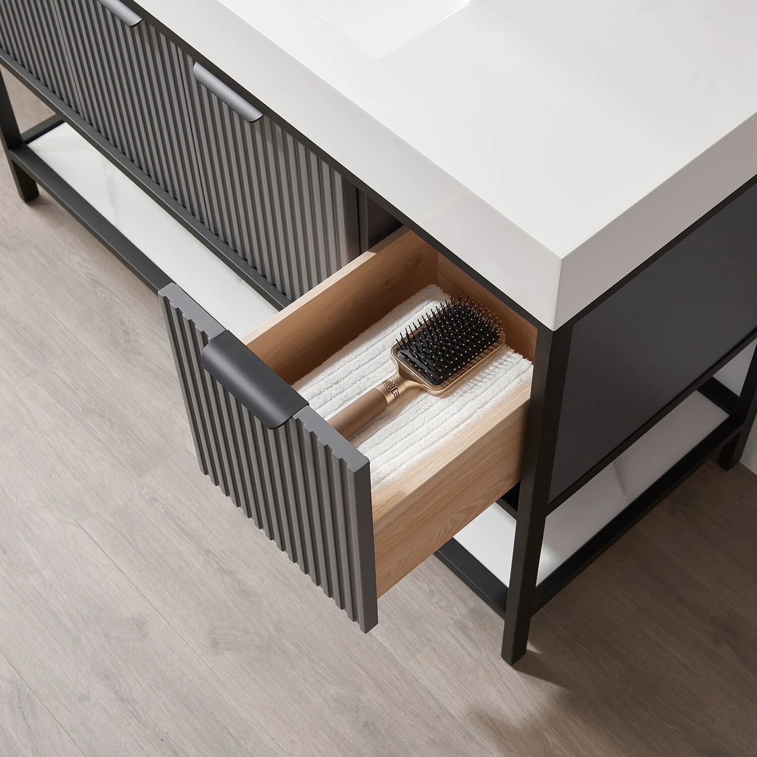 Marcilla 48 in. Single Sink Bath Vanity with Stone Sink Top