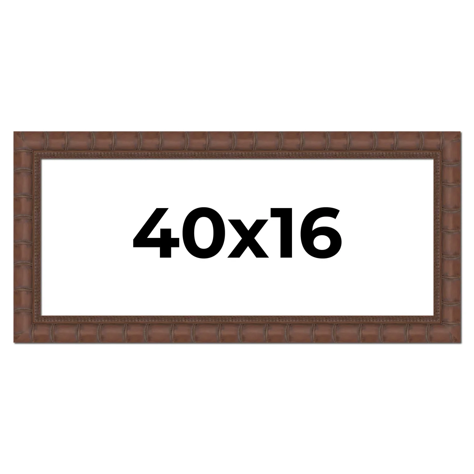 40x16 Frame Pewter Solid Wood Picture Frame Width 1.625 Inches | Interior Frame Depth 0.6875 Inches