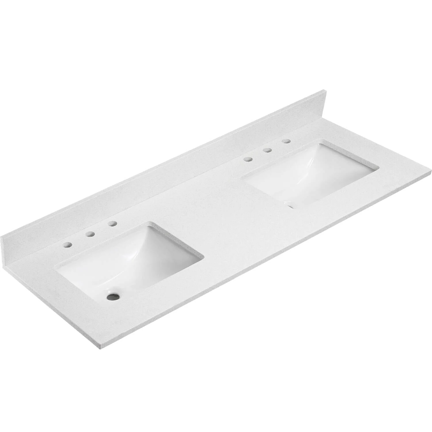 YASINU 72 inch White Quartz Vanity Top with Double Sink