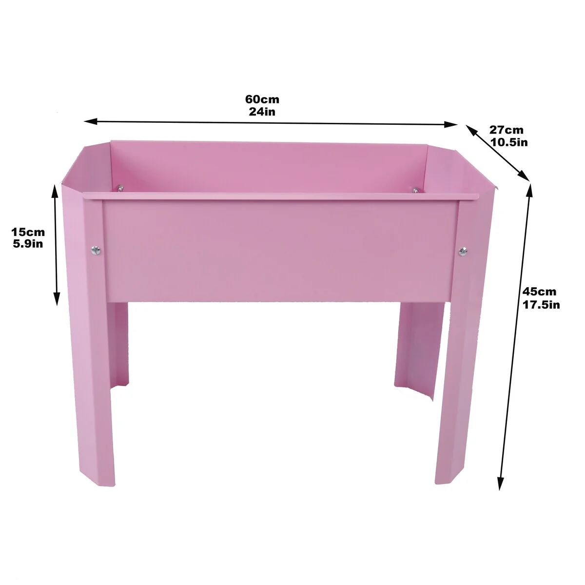 2-Piece Steel Raised Garden Bed with Legs, Raised Planter Box for Indoor/Outdoor Use