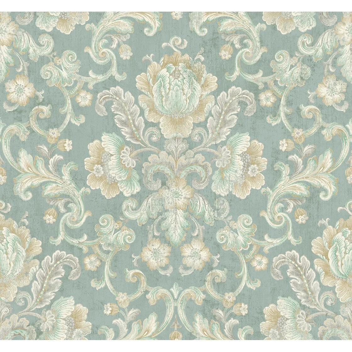 Seabrook Designs Norris Floral Cameo Unpasted Wallpaper