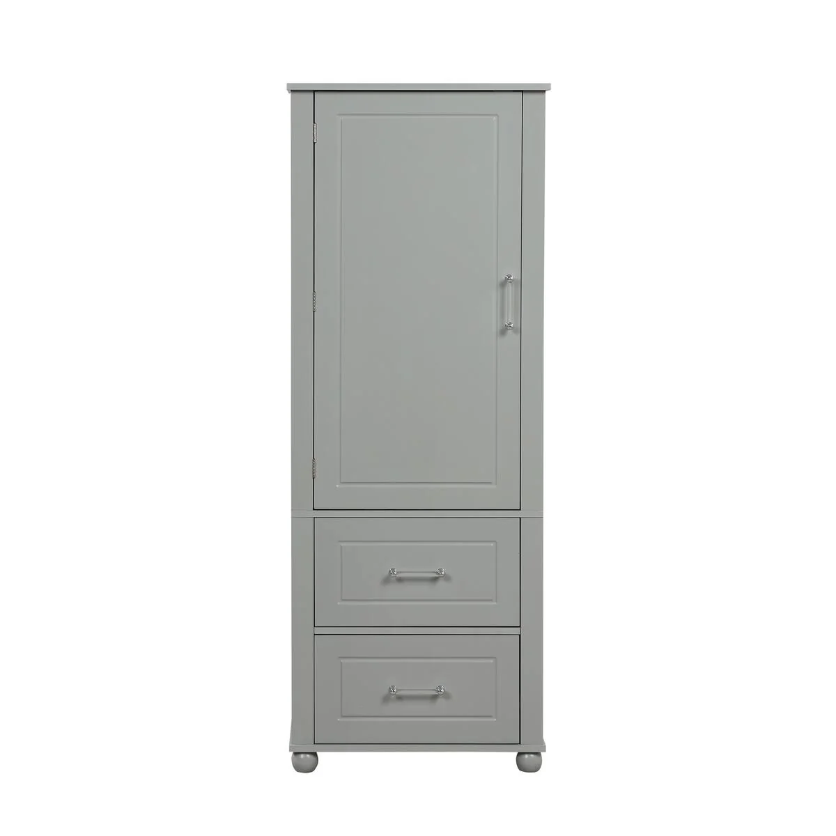 Freestanding Tall Bathroom Storage Cabinet with Door, 2 Drawers and Adjustable Shelf