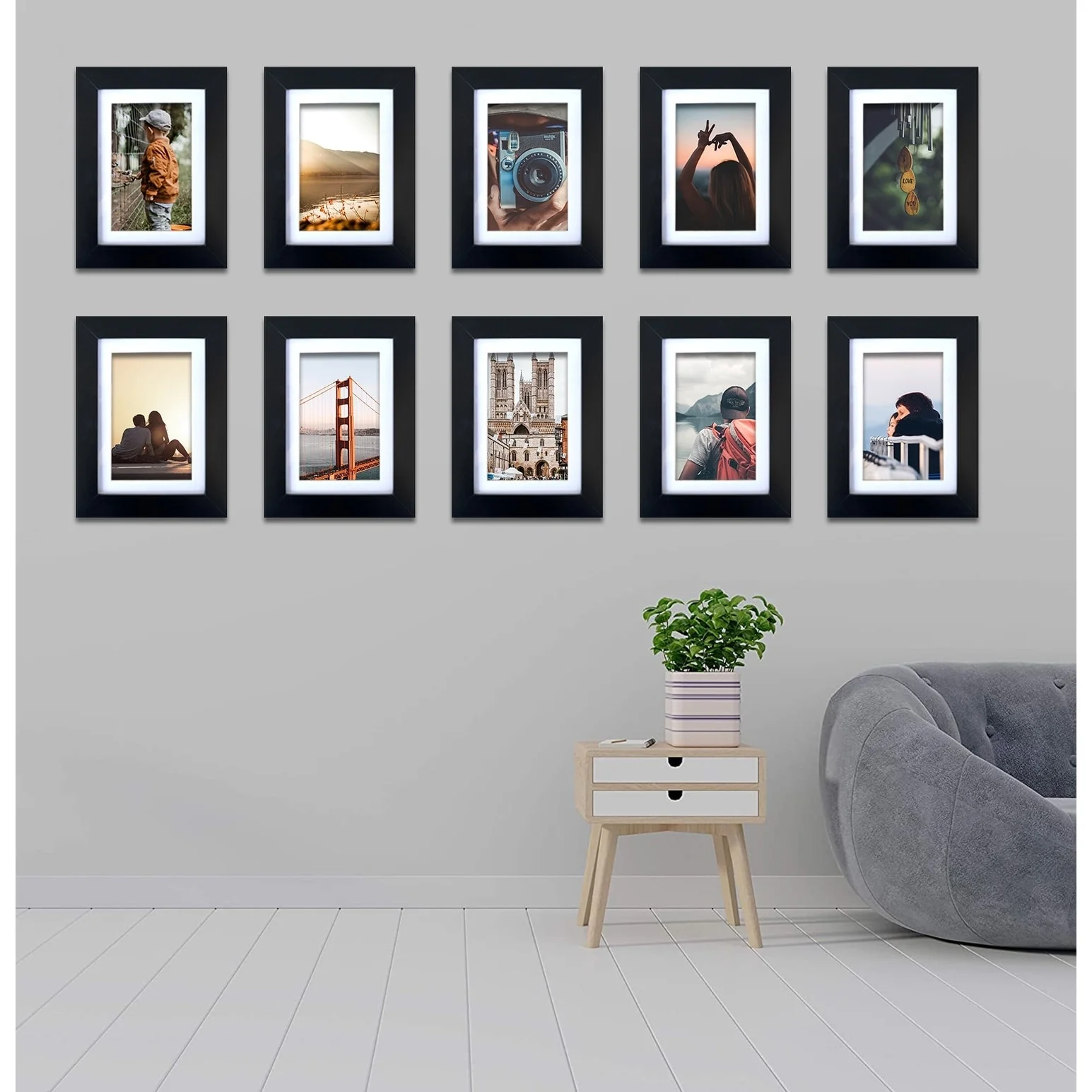 Andraid 5x7 Inch Wood Picture Frame - Set of 10 (Set of 10)