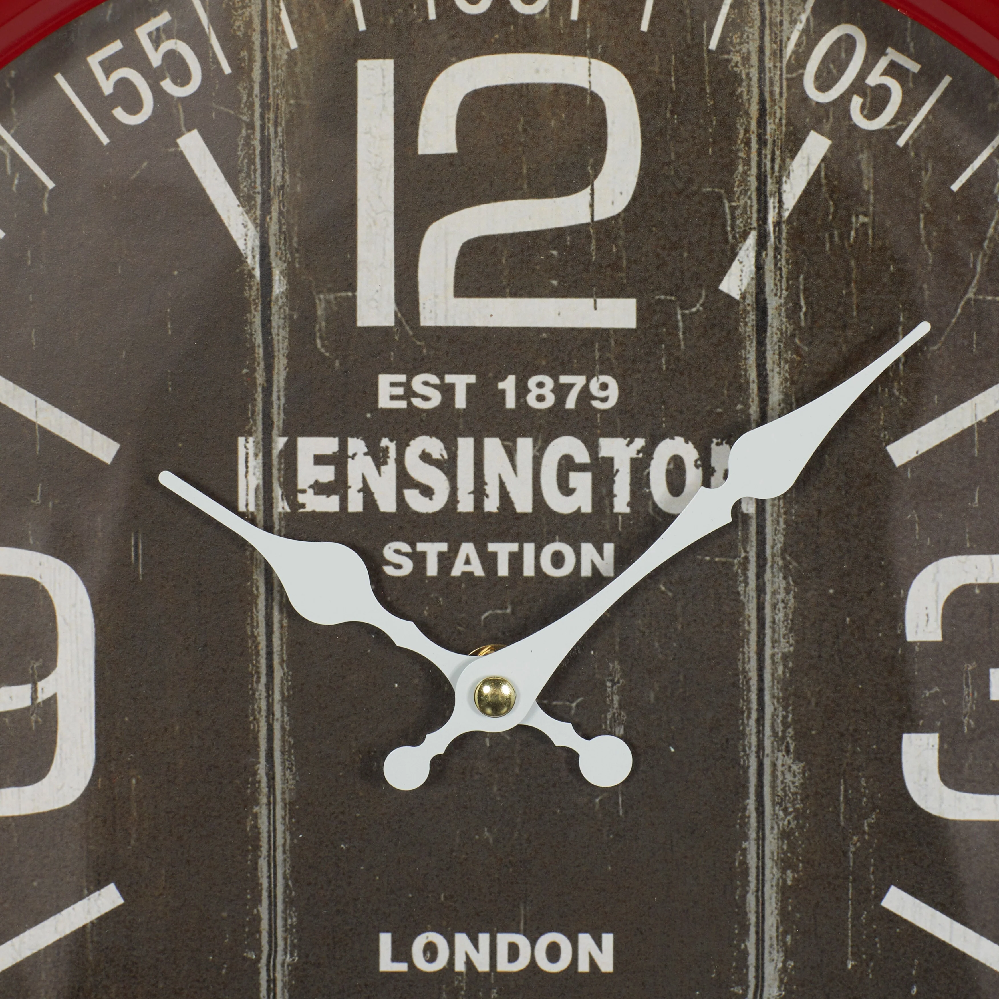 Red Iron Farmhouse Wall Clock 14 x 14 x 3 - 14 x 3 x 14
