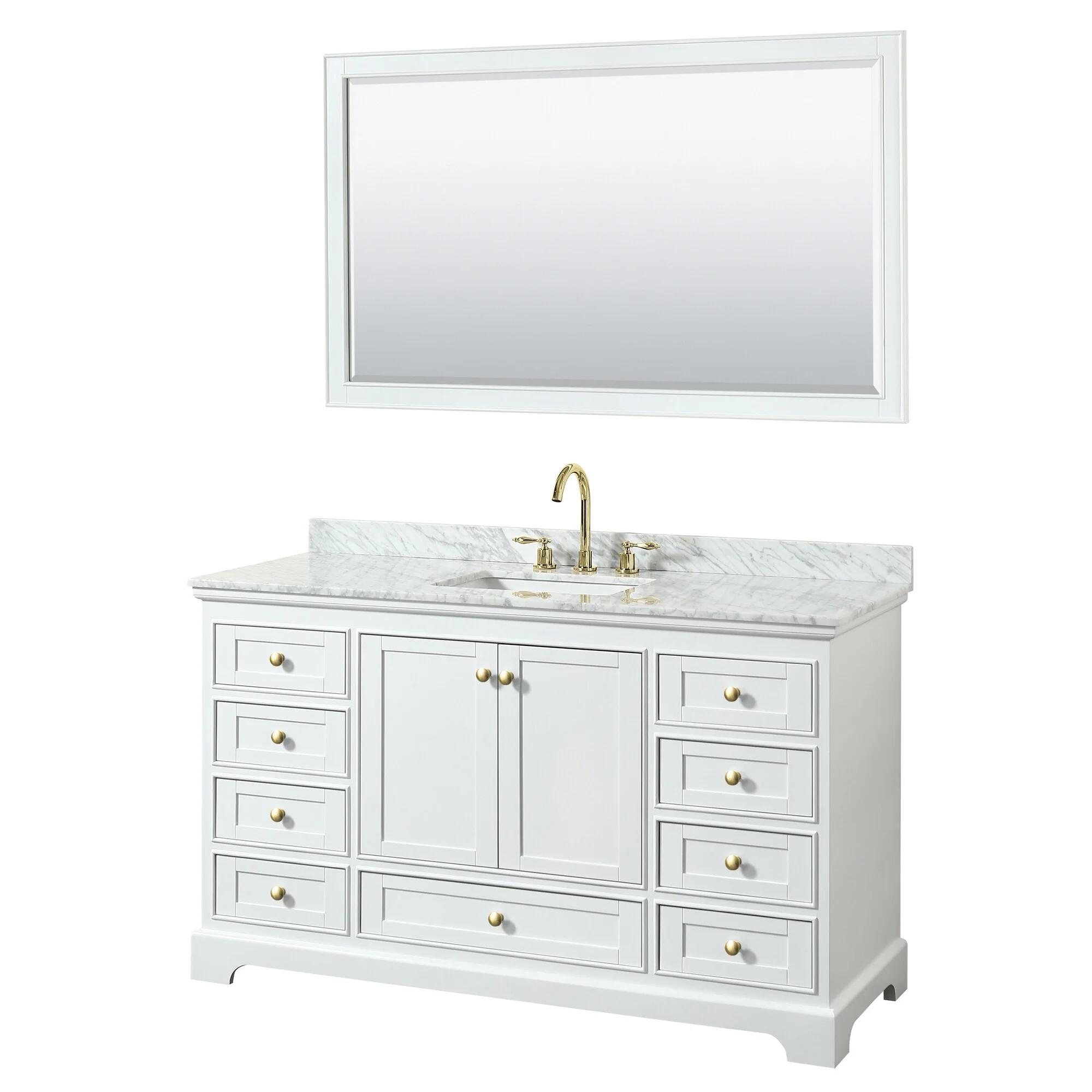 Deborah 60-inch Single Bathroom Vanity, 58-inch Mirror