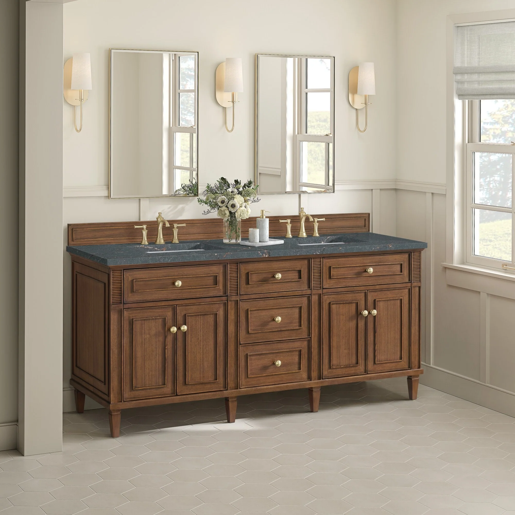 James Martin Vanities 424-V72-3PBL Lorelai 72