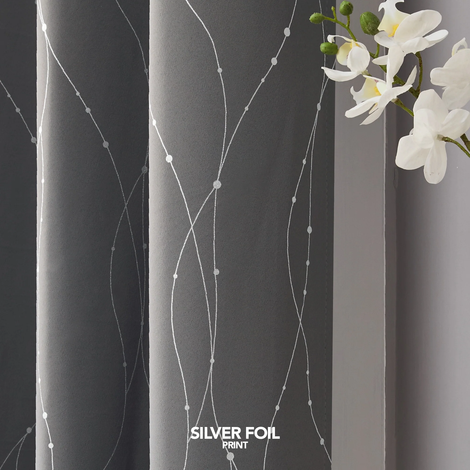 Deconovo Wave Line with Dots 52 Width Curtains Pair(2 Panel)