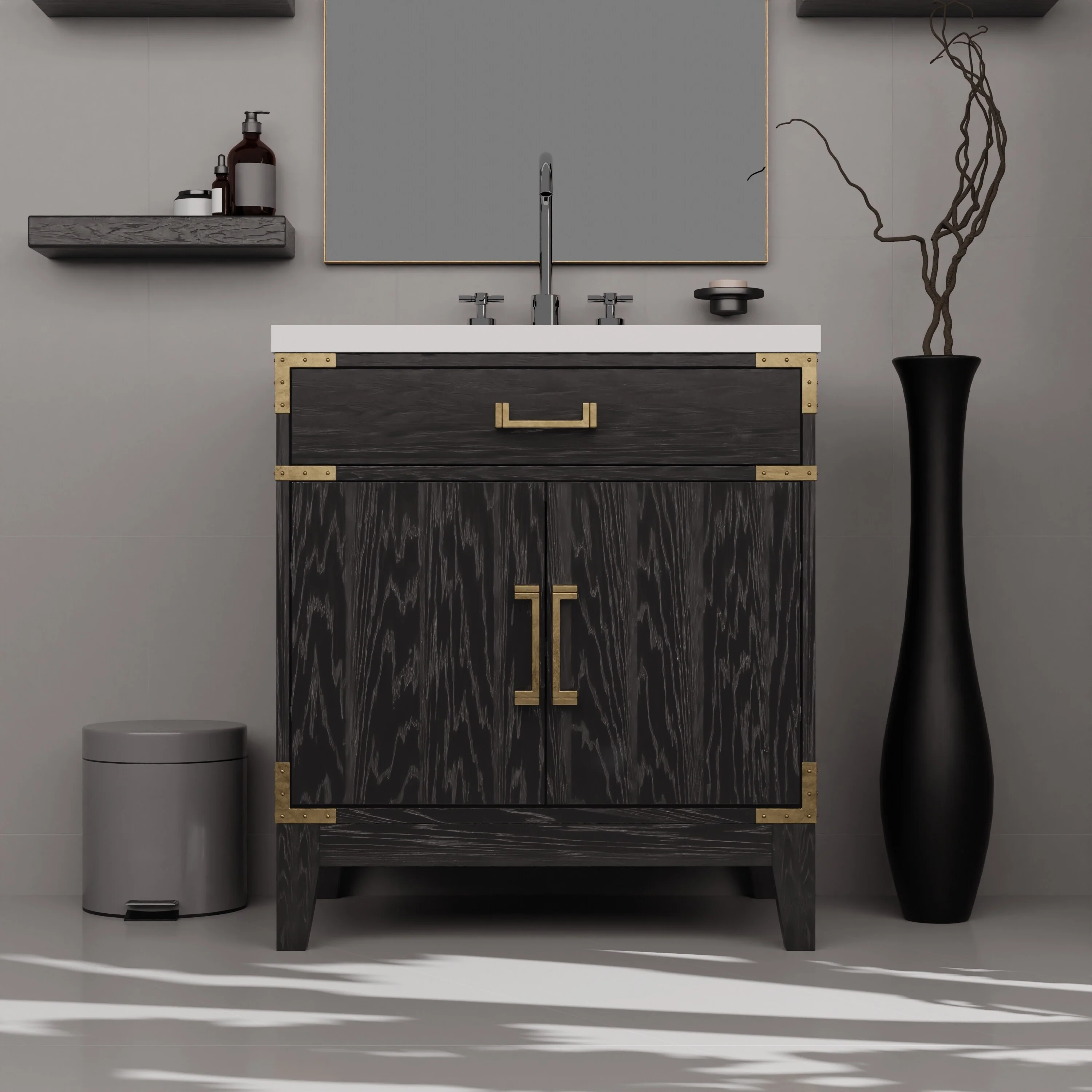 Laurel Bath Vanity Quartz Top, Sink and Faucet