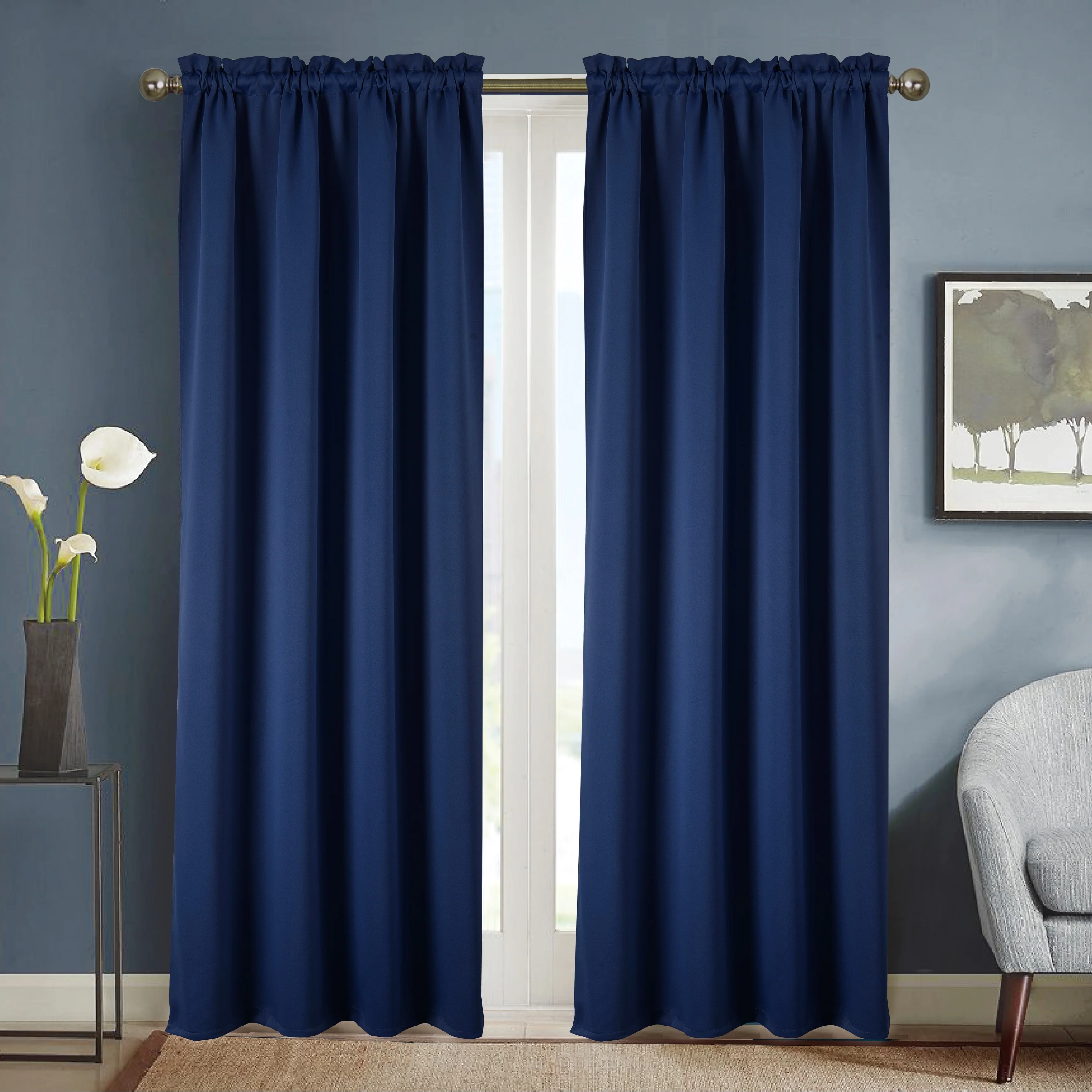 Twilight Room Darkening Rod Pocket Window Curtain 84