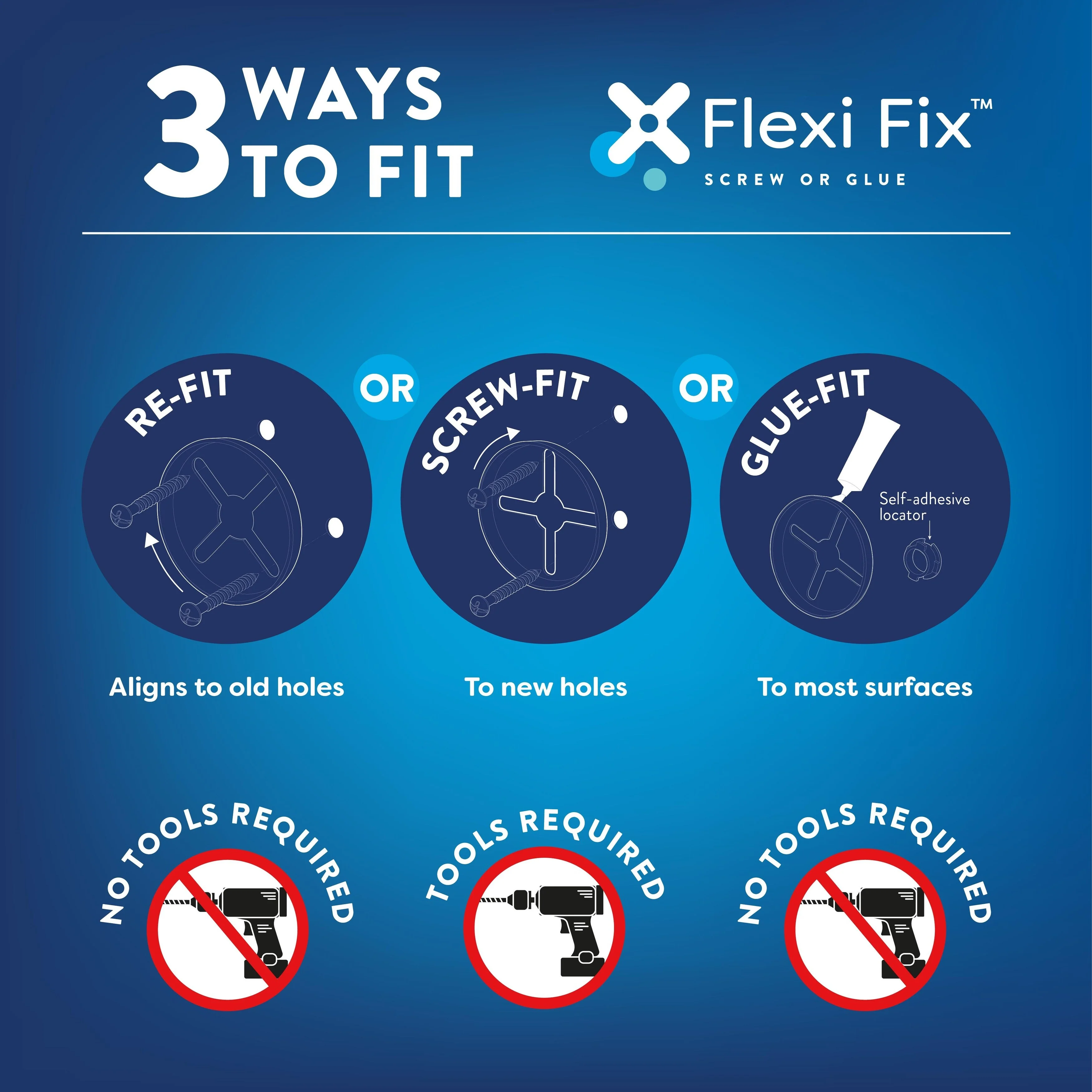 Croydex Britannia Flexi-Fix Screw or Glue Modern Curved Towel Rack