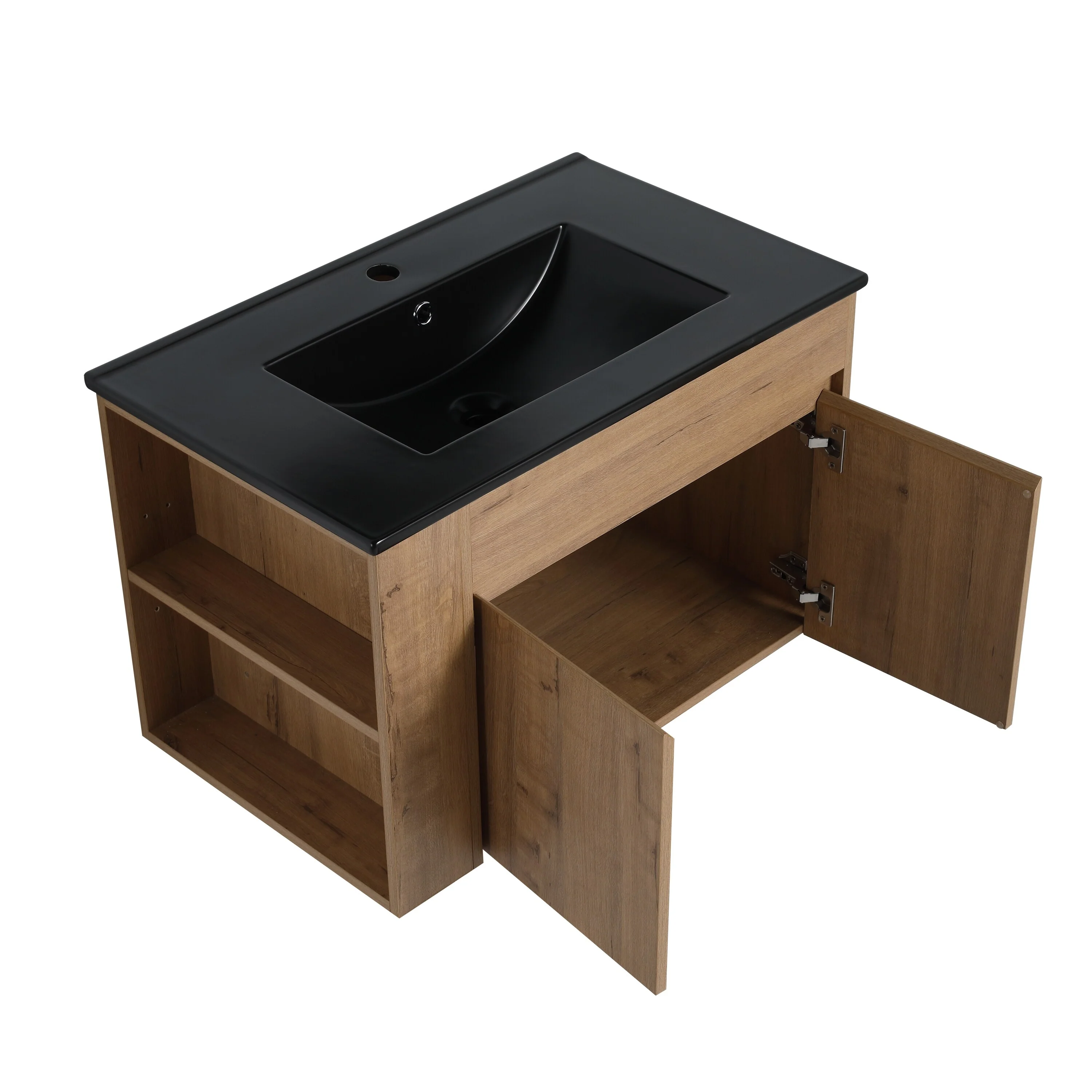 Beingnext 30 Inch Bathroom Vanity with Sink, Single Sink Floating Bathroom Vanity with Soft Close Door and Shelf