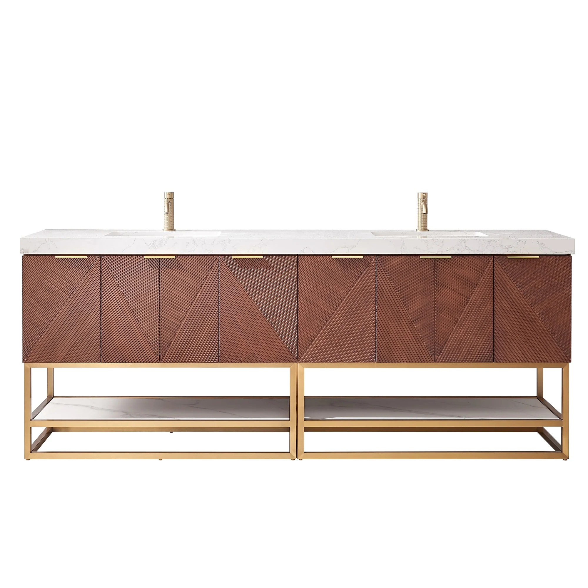Mahon Double Bath Vanity with Composite Stone Top without Mirror