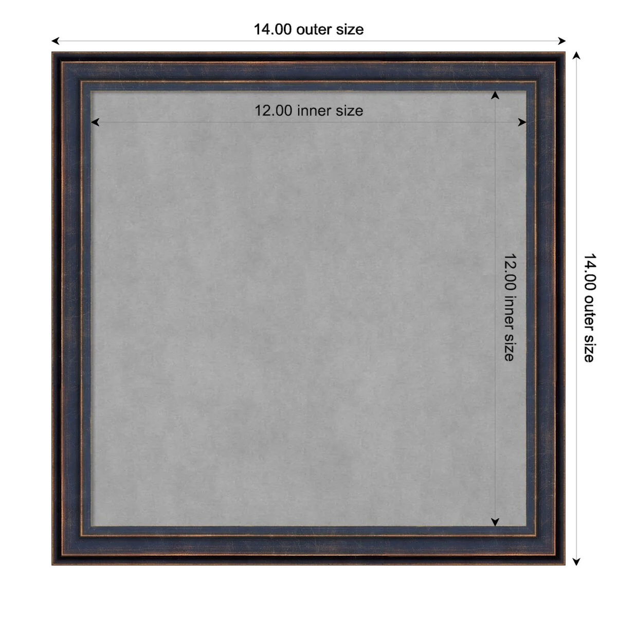 Amanti Art Dark Bronze Scoop Framed Magnetic Board