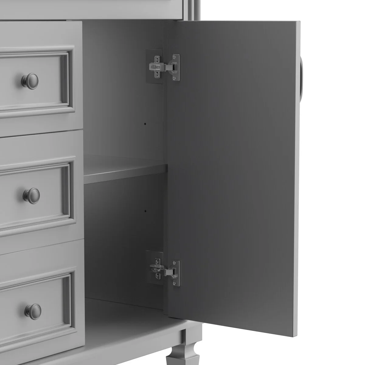 36 in. W x 18 in. D x 34 in. H Freestanding Bath Vanity with White Resin Top and Mirror Cabinet