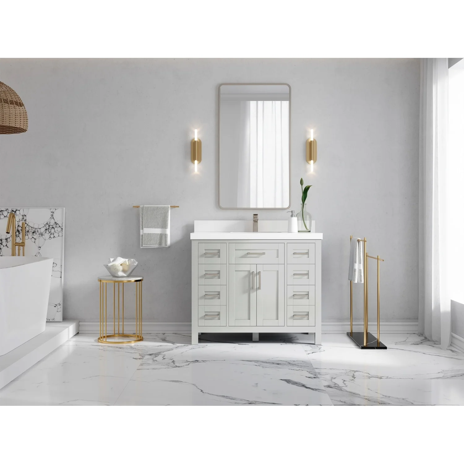 Willow Collections 42 in. W x 22 in. D Cambridge Single Sink Bathroom Vanity with Countertop