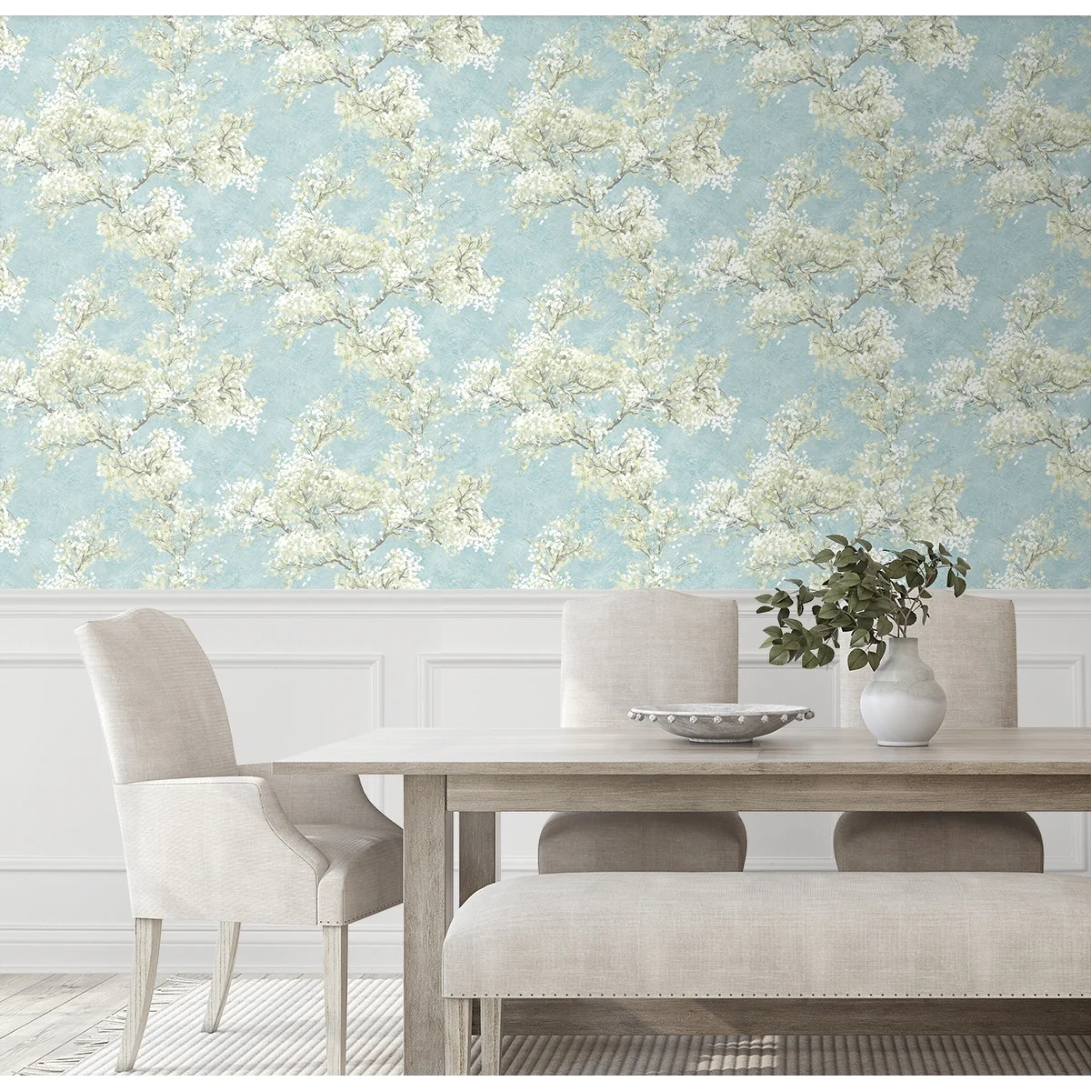 NextWall Cherry Blossom Grove and Stick Wallpaper