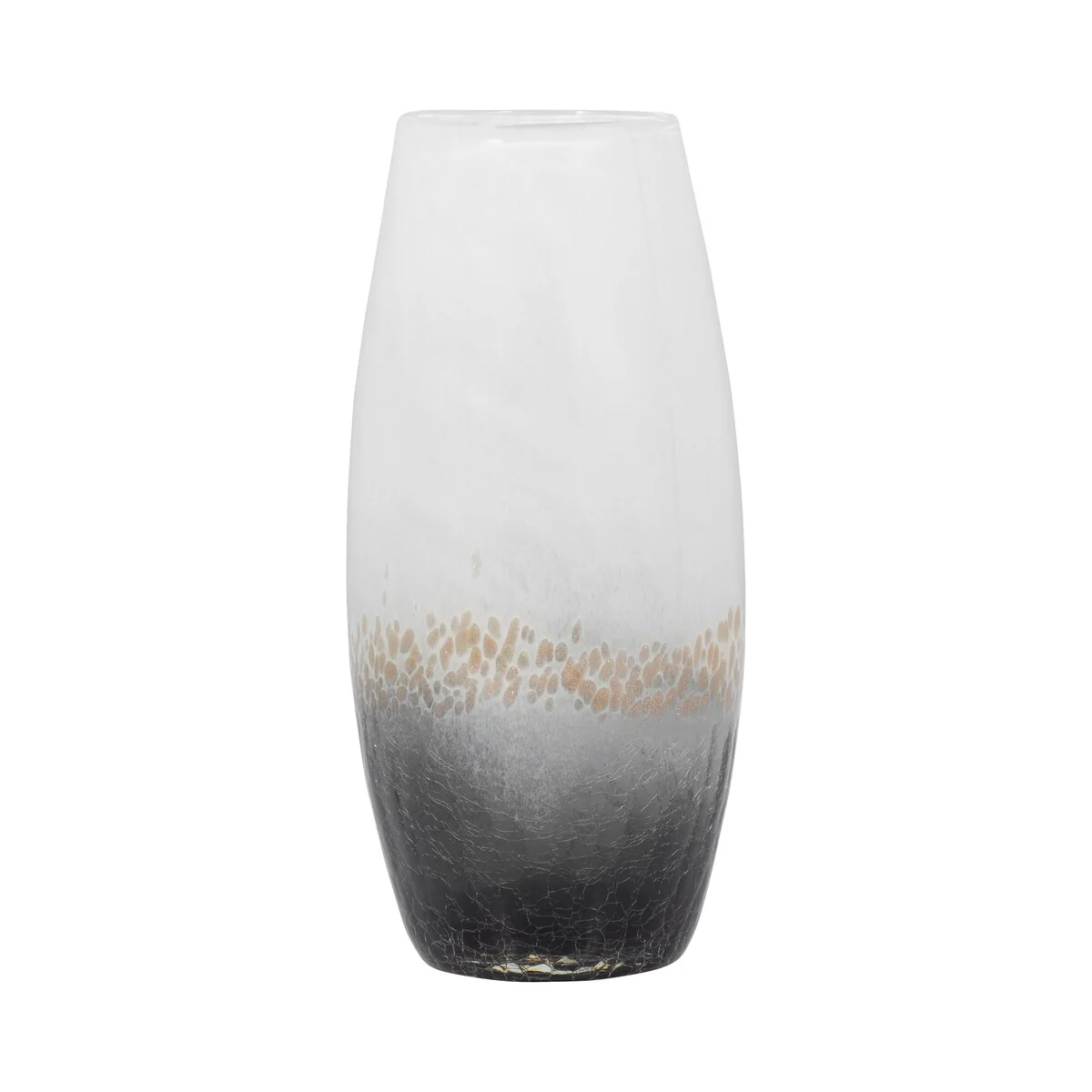 Sagebrook Home Glass Multi Round Crackle Vase