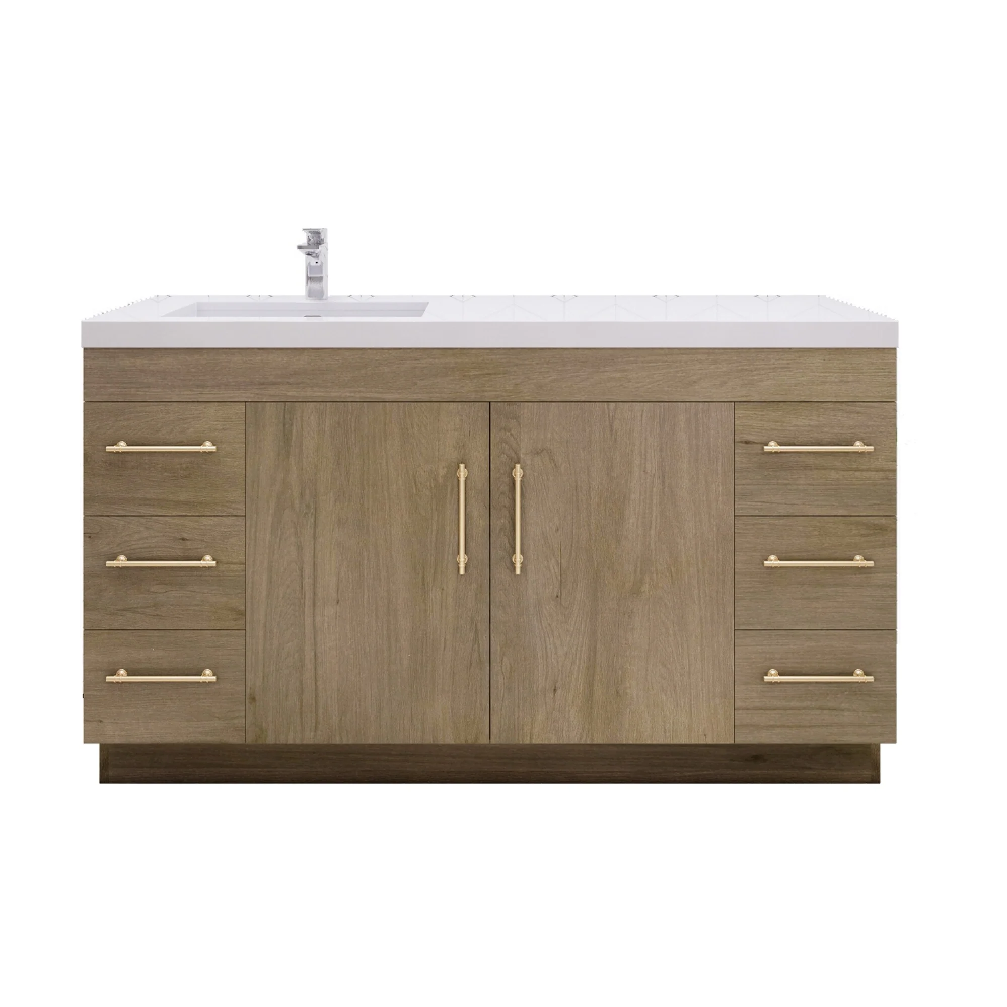 Eliza 60'' Freestanding Vanity with Single Sink on the Left