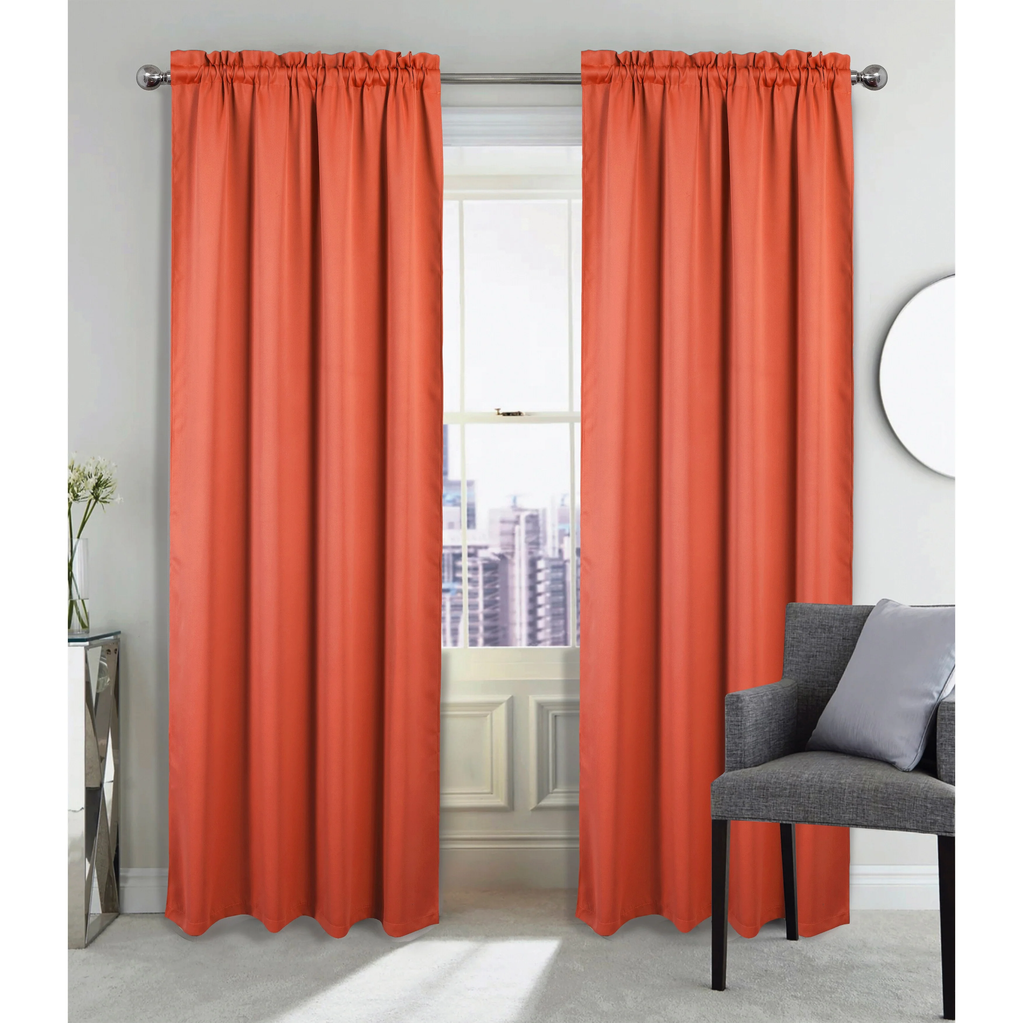 Twilight Room Darkening Rod Pocket Window Curtain 84