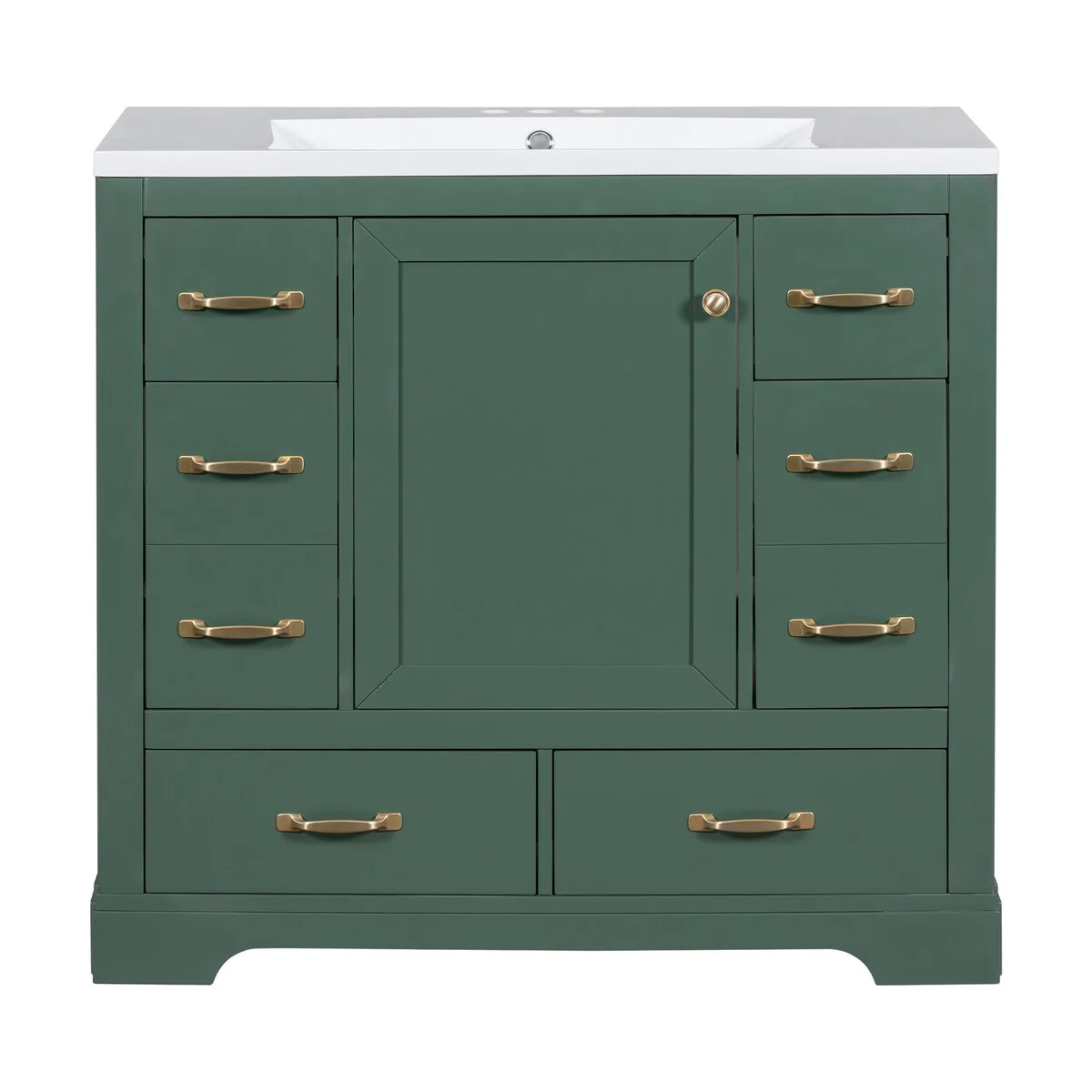 Bathroom Vanity Cabinet with Multi-Functional Drawer and Adjustable Shelf