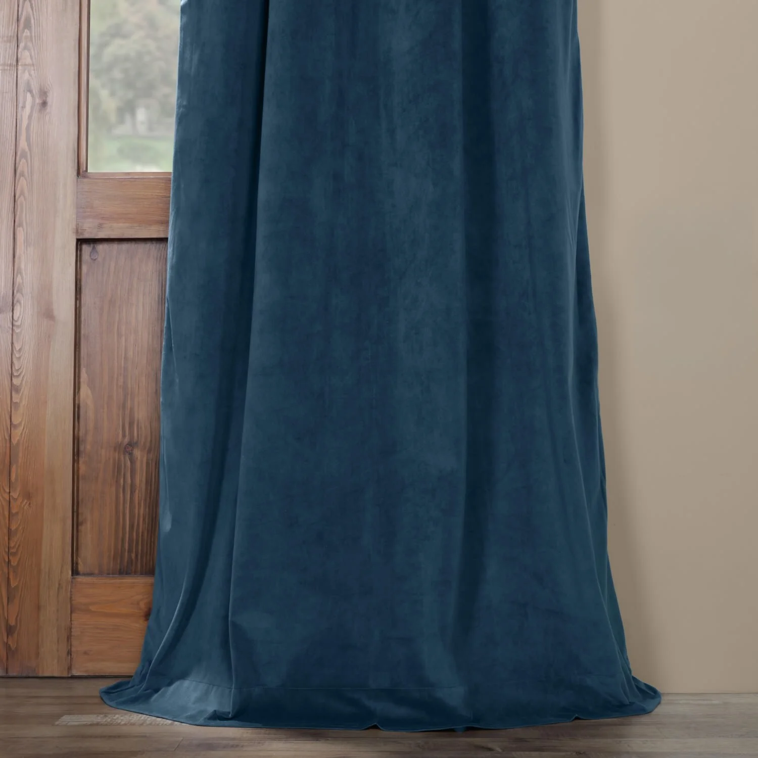 Exclusive Fabrics Signature Blackout Velvet Grommet Curtain (1 Panel)