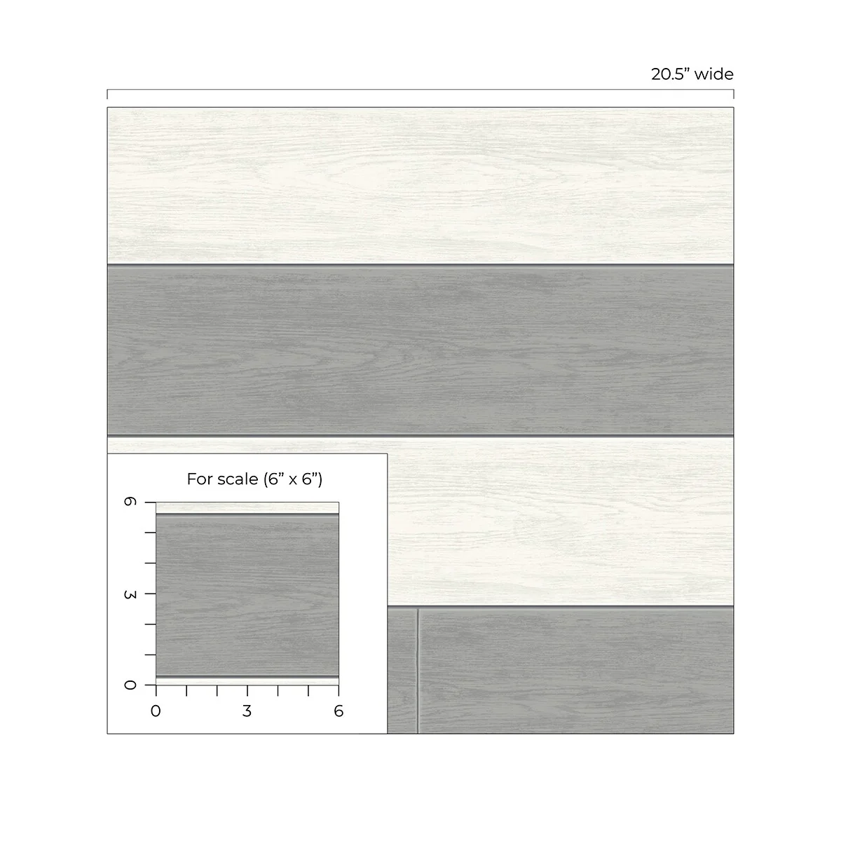 NextWall Two Toned Shiplap Peel and Stick Wallpaper