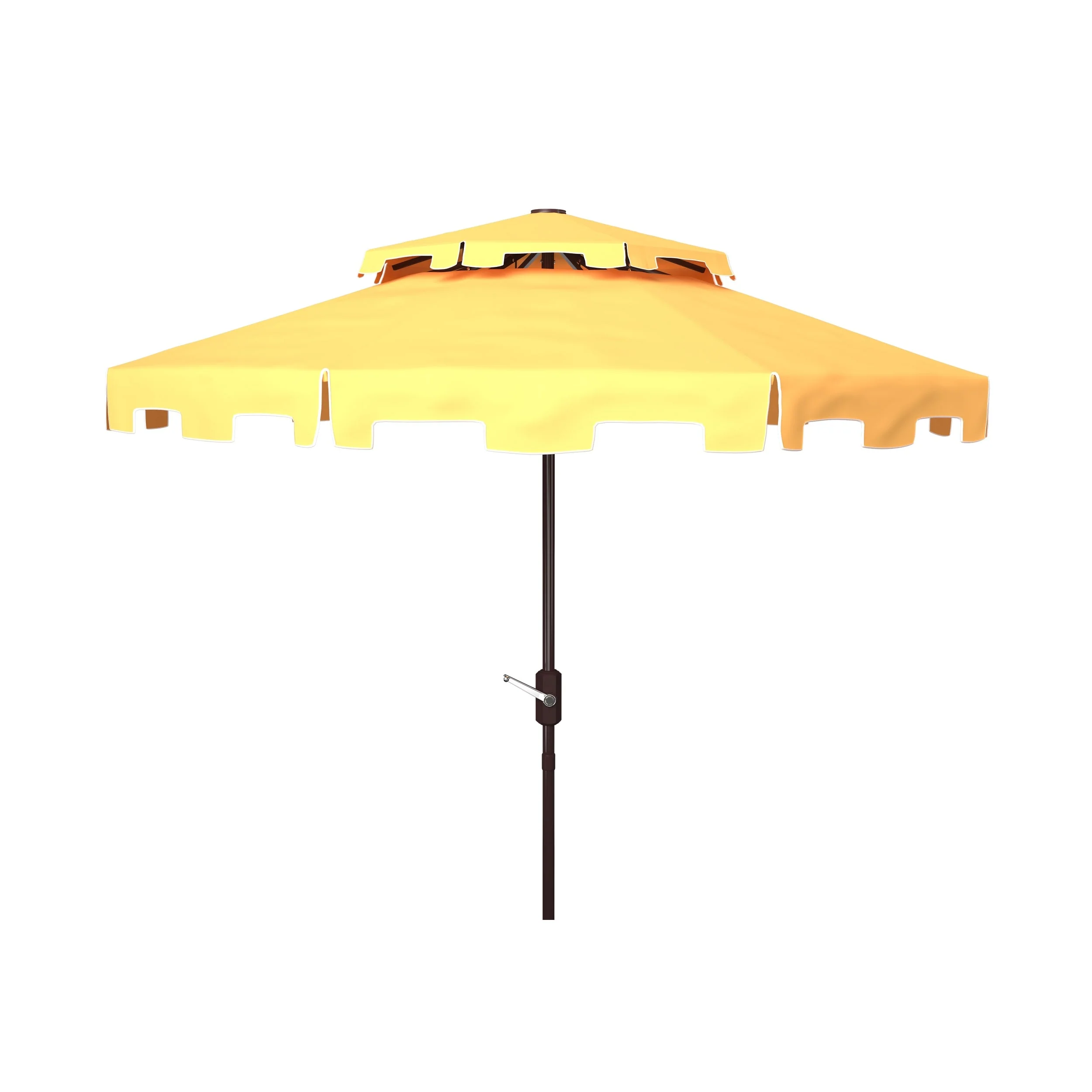SAFAVIEH Outdoor Living Zimmerman 9Ft Double Top Market Umbrella, Base Not Included