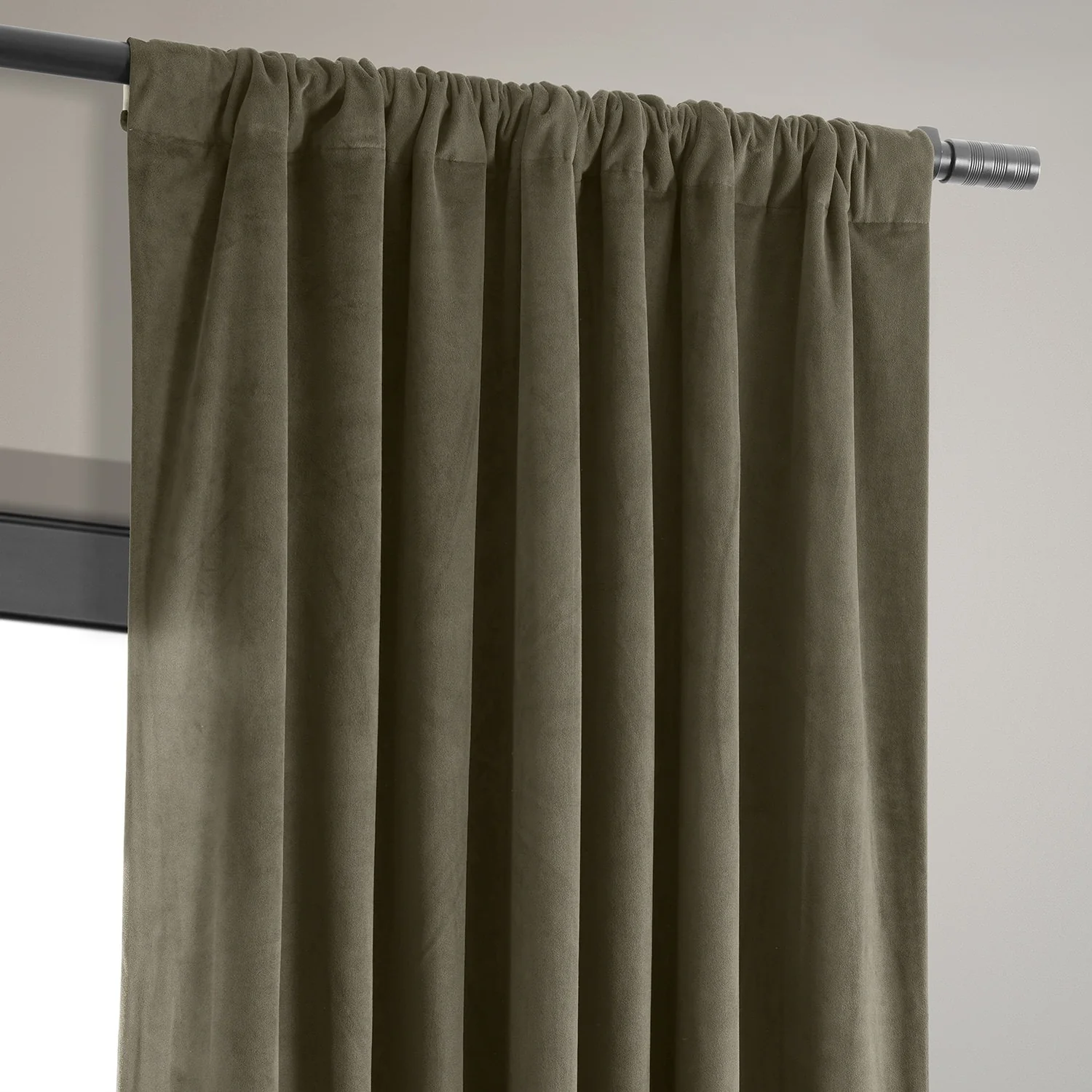Exclusive Fabrics Signature Velvet Thermal Lined With 100% 4 Pass Blackout Curtains. (1 Panel)