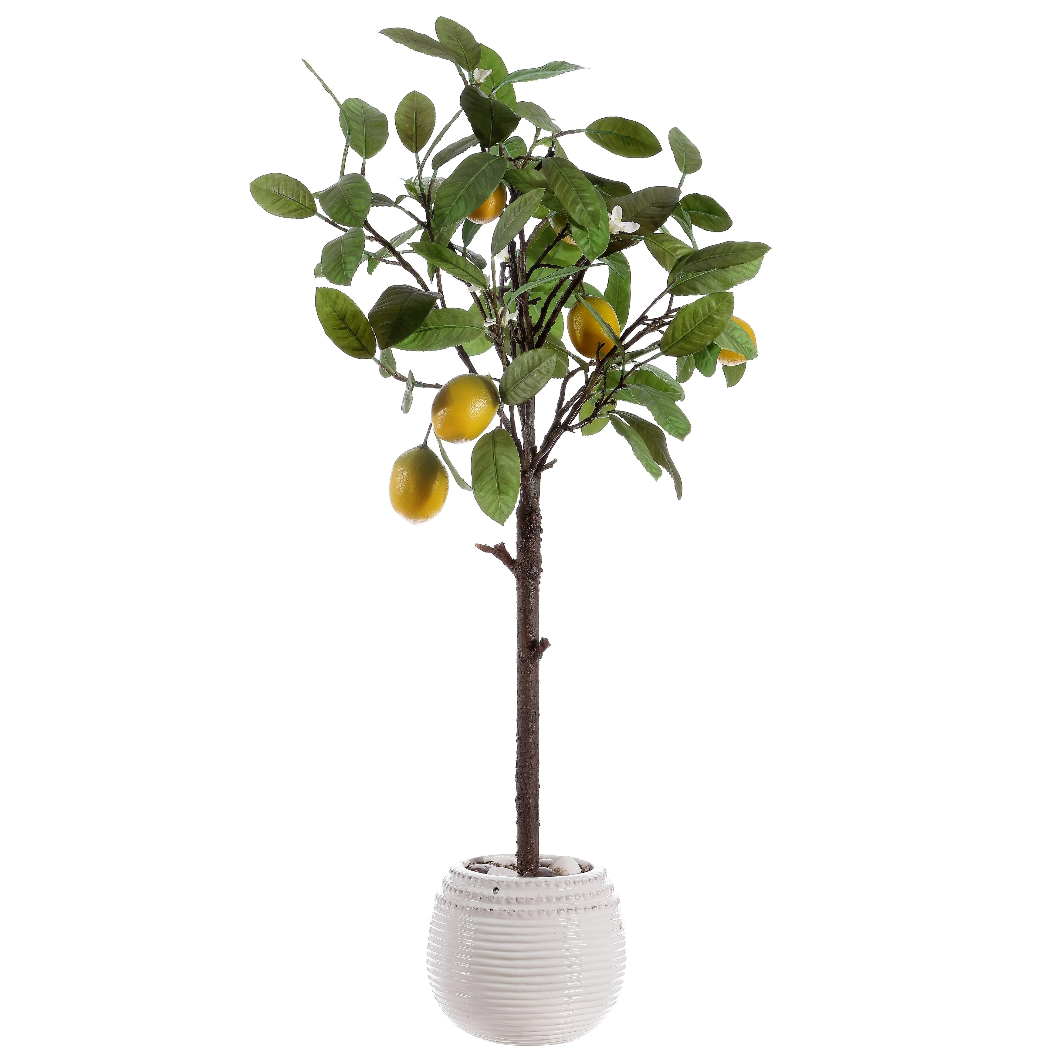 SAFAVIEH Faux Lemon Potted Tree - Pot: White - 21