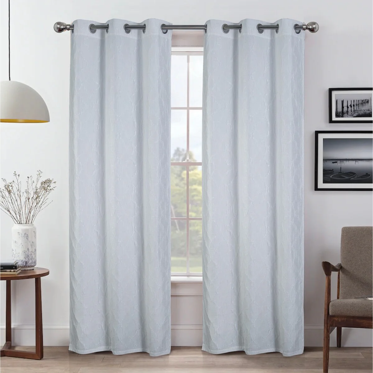 Bridgeport Jacquard Window Curtain Panel 90