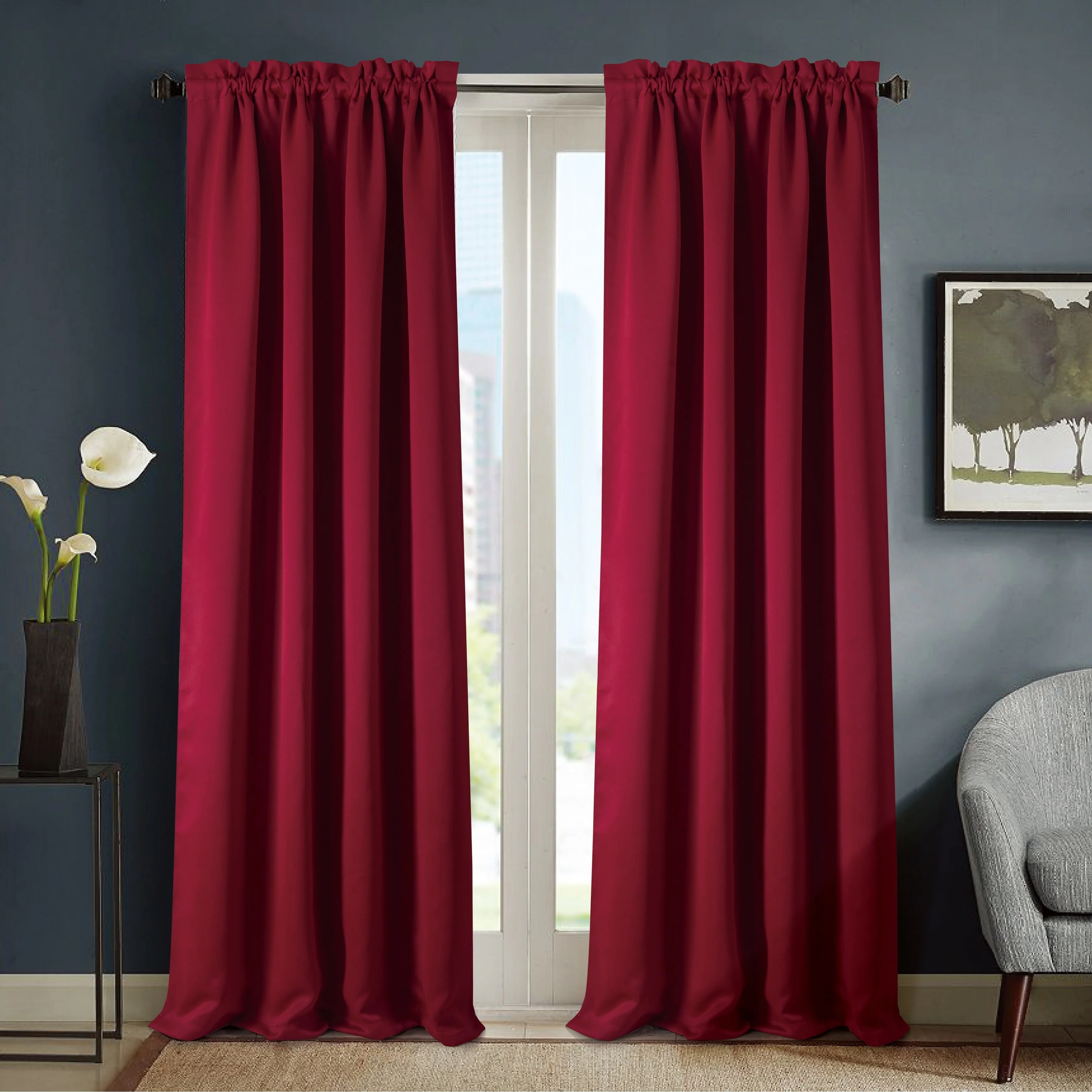 Twilight Room Darkening Rod Pocket Window Curtain 84
