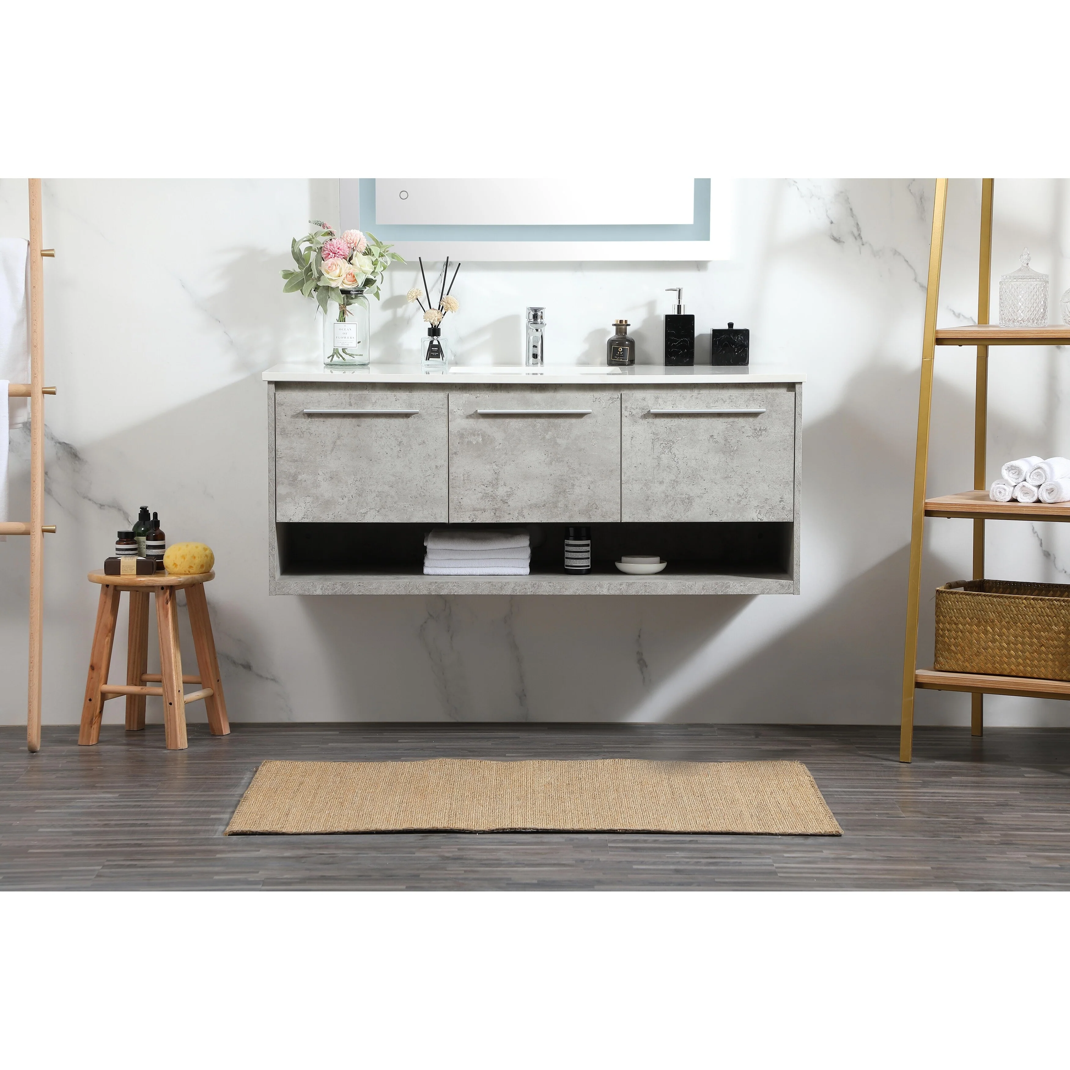Brush 36 - 48 Inch Single Bathroom Vanity
