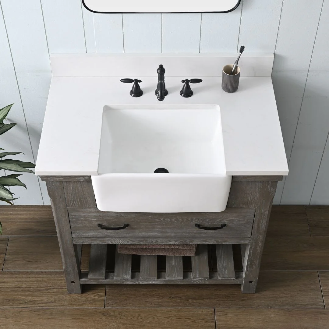 Sudio Design Bathroom Vanity Wesley Weathered Collection.