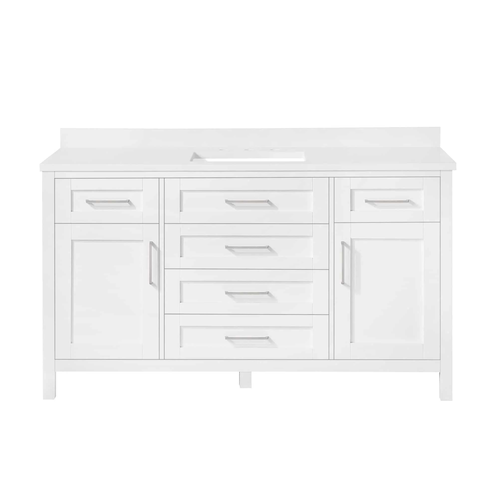 OVE Decors Tahoe II White Single Basin 60-inch Vanity