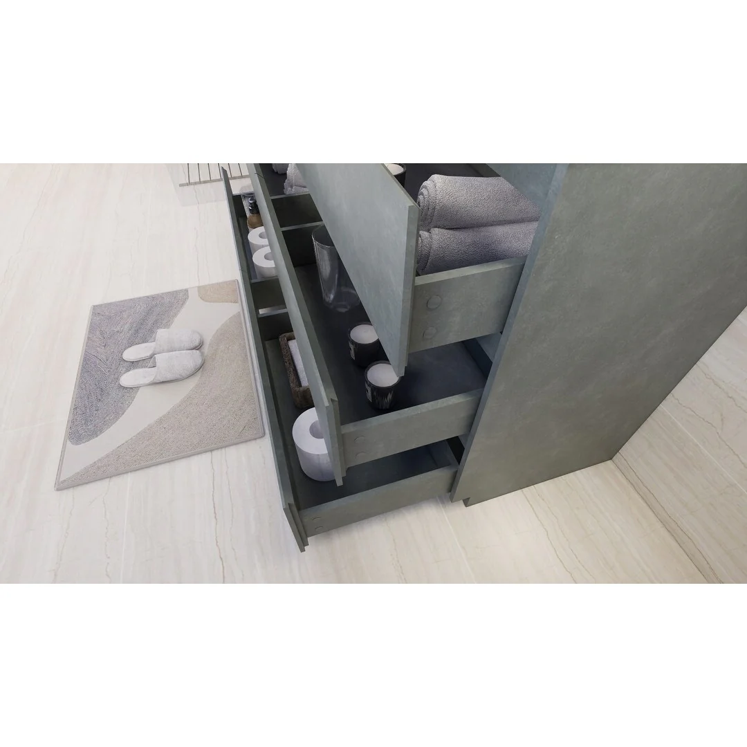 Aron 60'' Freestanding Vanity with Single Reinforced Acrylic Sink