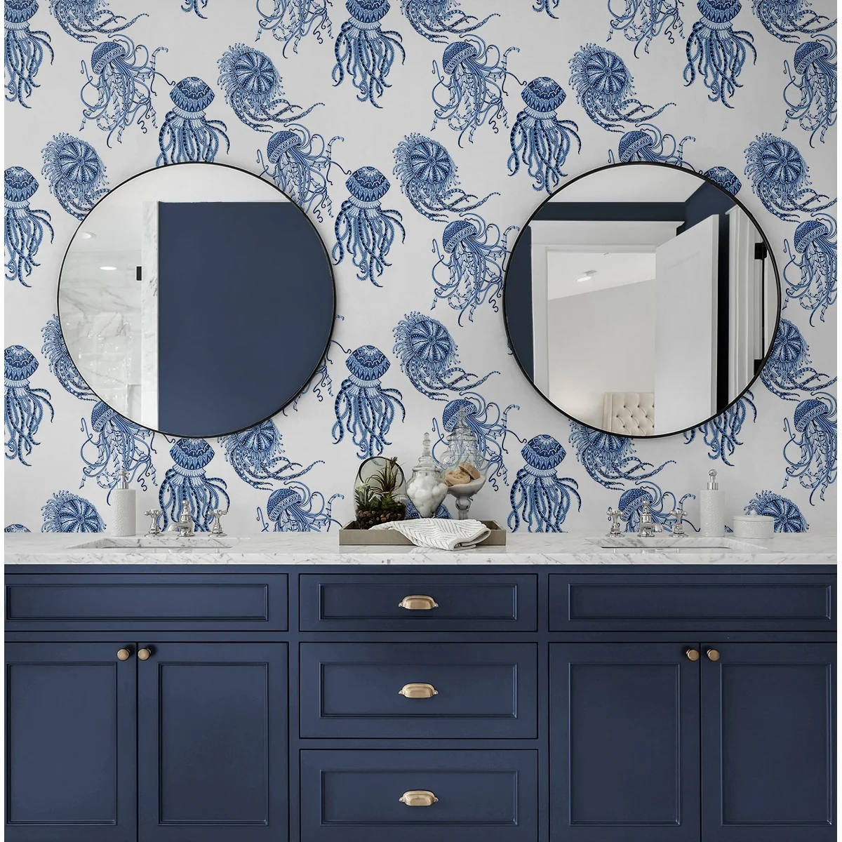 NextWall Jellyfish Peel and Stick Wallpaper