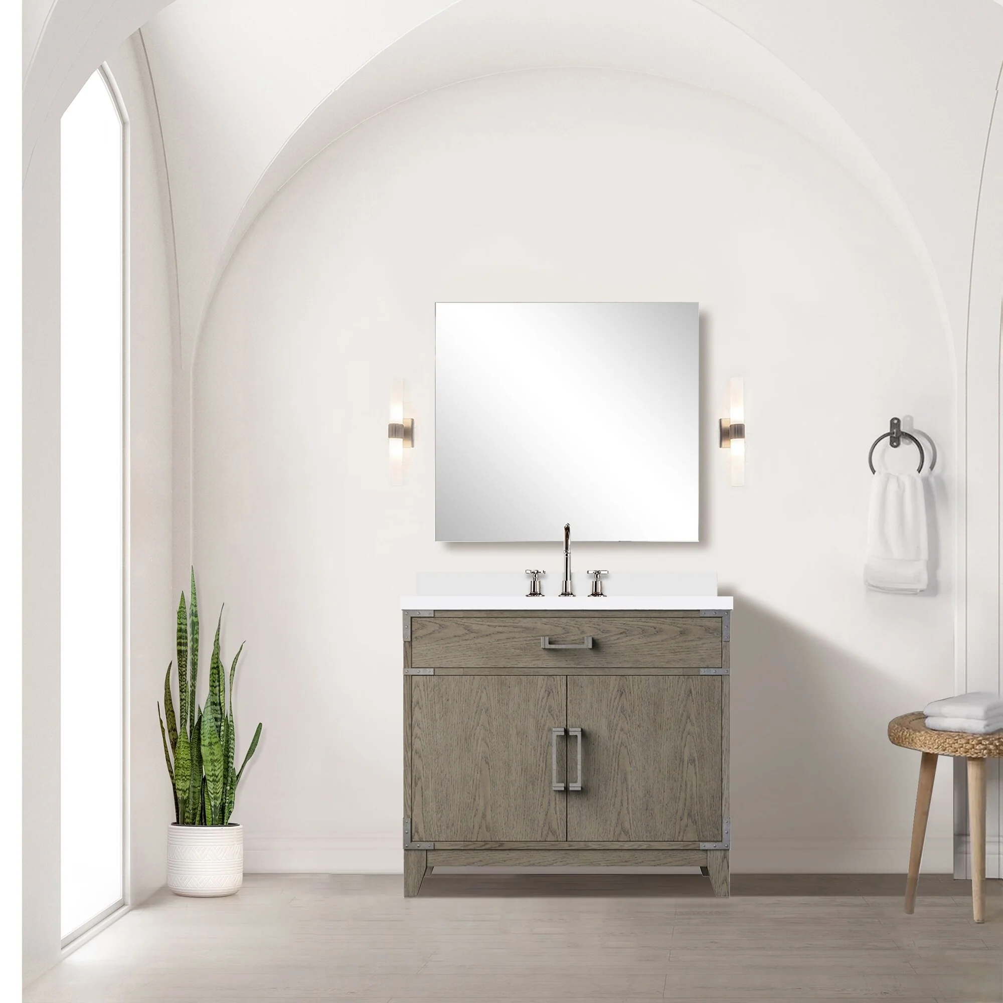 Laurel Bath Vanity Quartz Top, Sink and Faucet