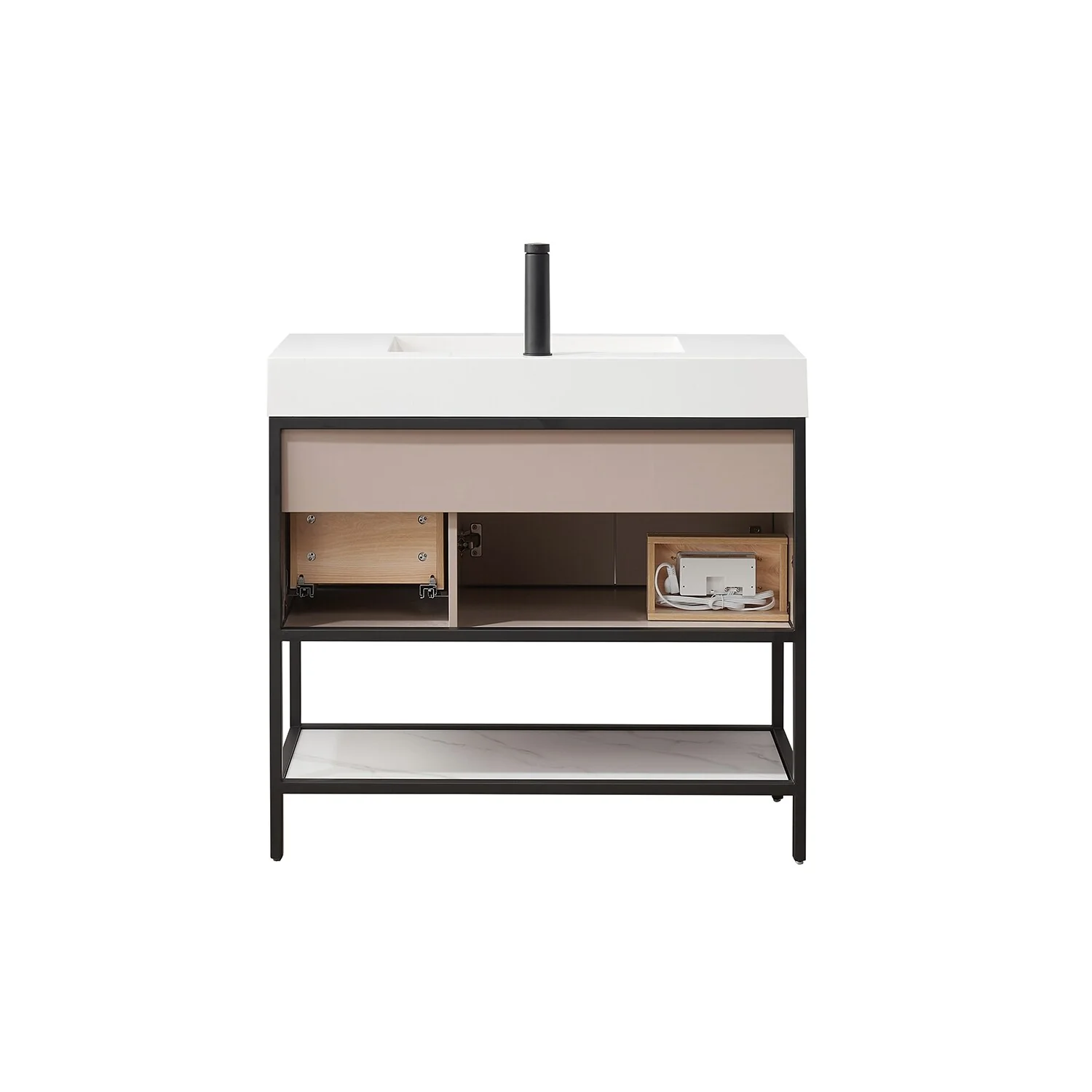 Marcilla 36 in. Single Sink Bath Vanity with Stone Sink Top