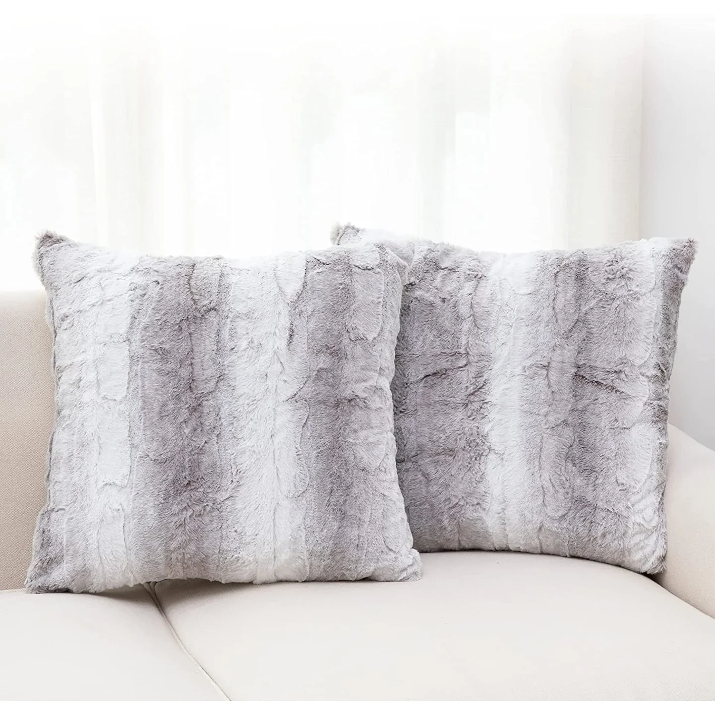 Cheer Collection Soft Cozy Leaf Design Throw Pillow Set