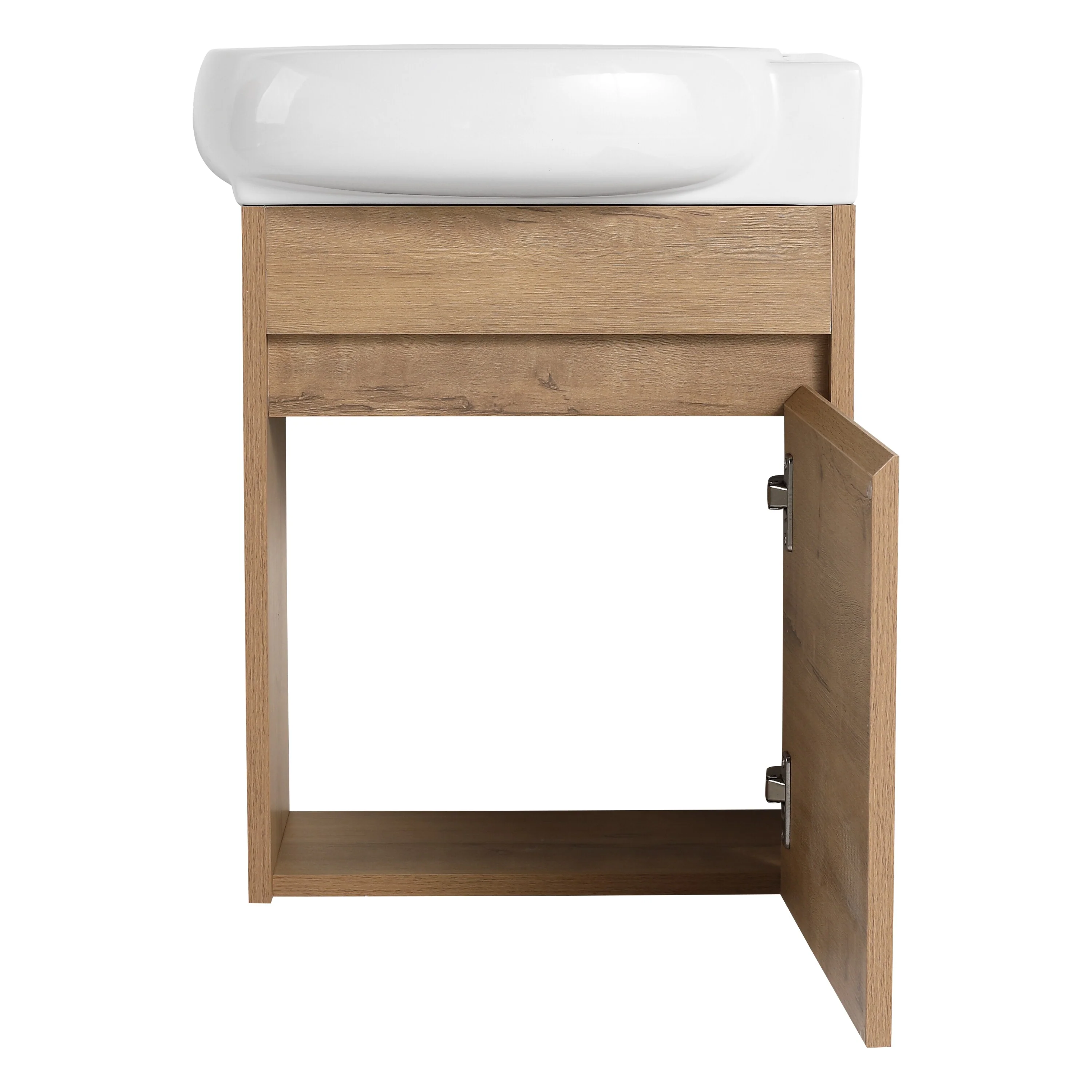 BNK 16/18/23 inch Freestanding/Floating Bathroom Vanity with Single Sink,Powder Room Vanity with Soft Close Door