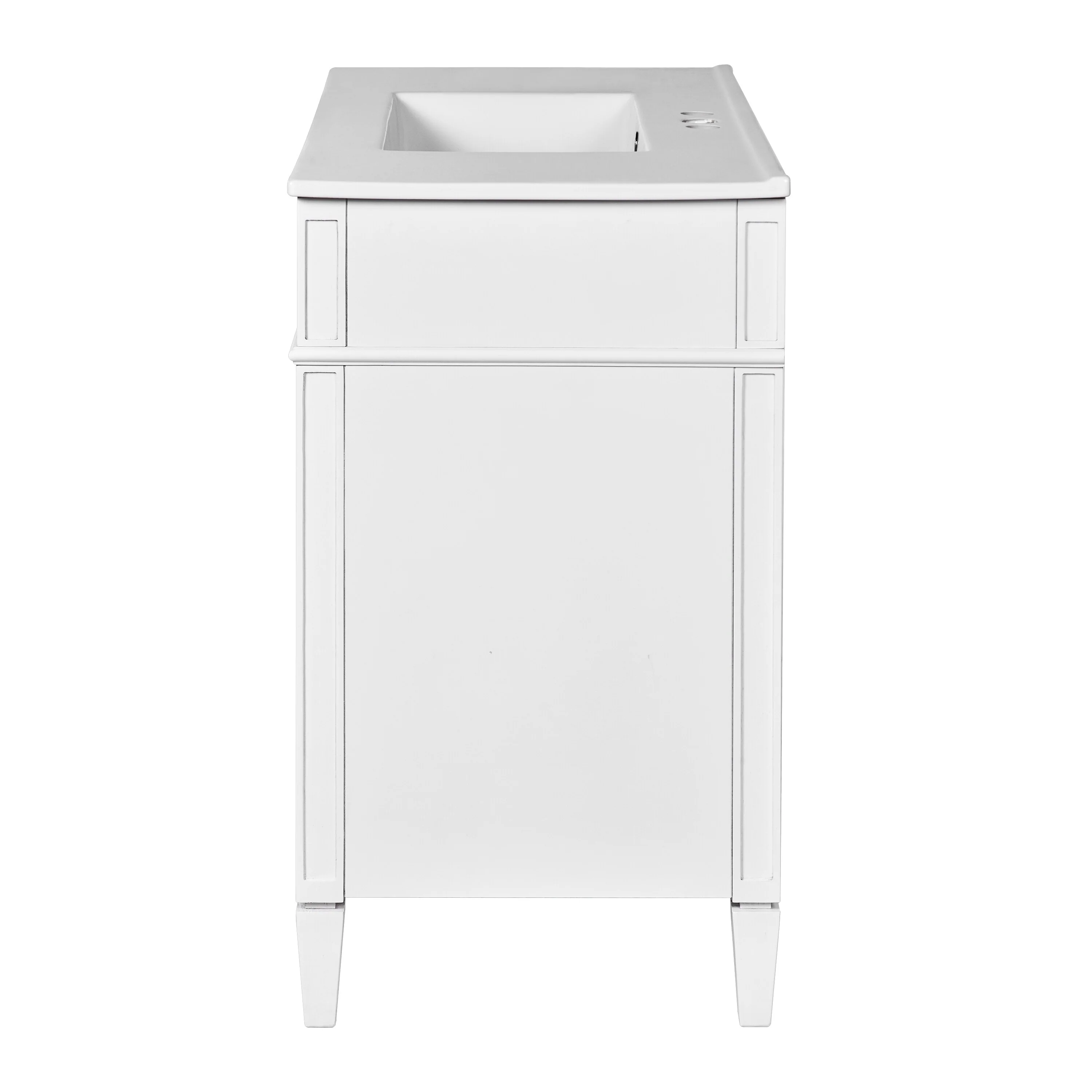 Bathroom Vanity with Single Sink, Bathroom Vanities with 2 Drawers, Bathroom Storage Cabinet with 1 Tip-Out Drawer and 1 Door