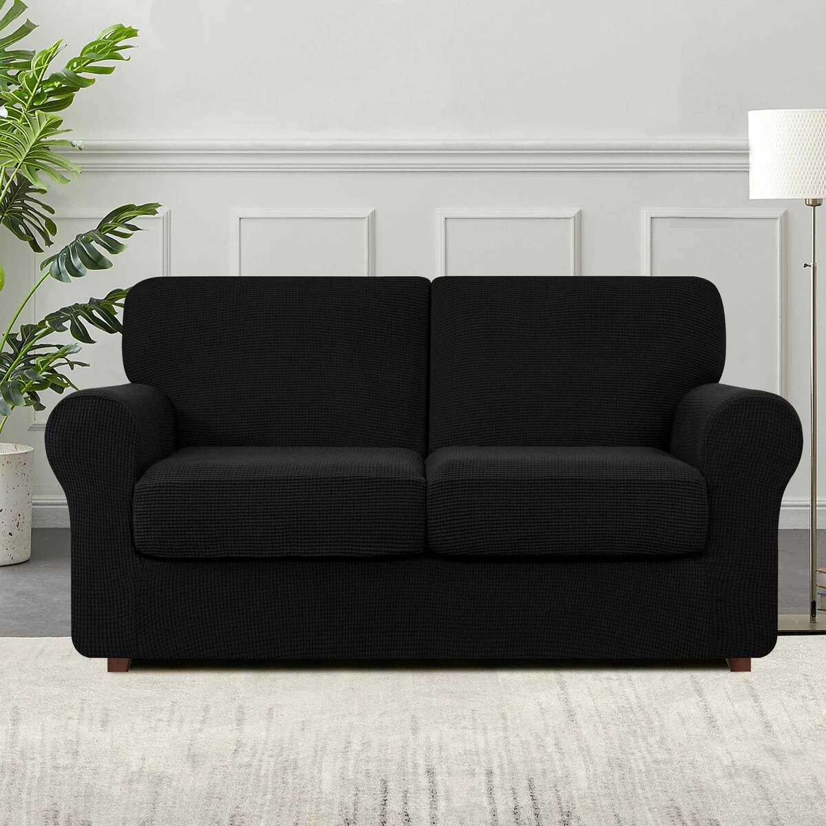 Subrtex 5-Piece Stretch Loveseat Slipcover Sets with 2 Backrest Cushion Covers and 2 Seat Cushion Covers