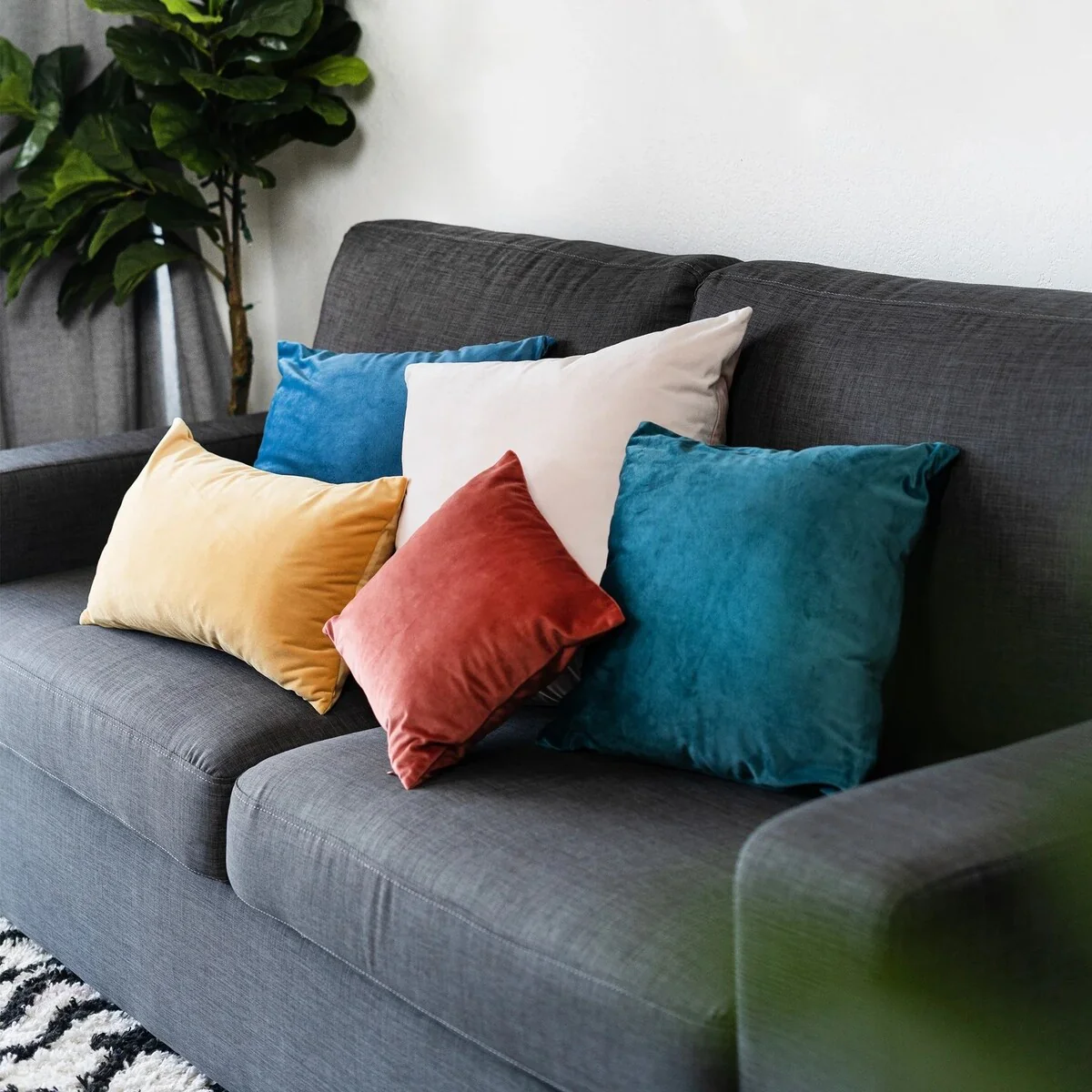 KAF Home Rectangular Velvet Pillow Cover, Set of 2