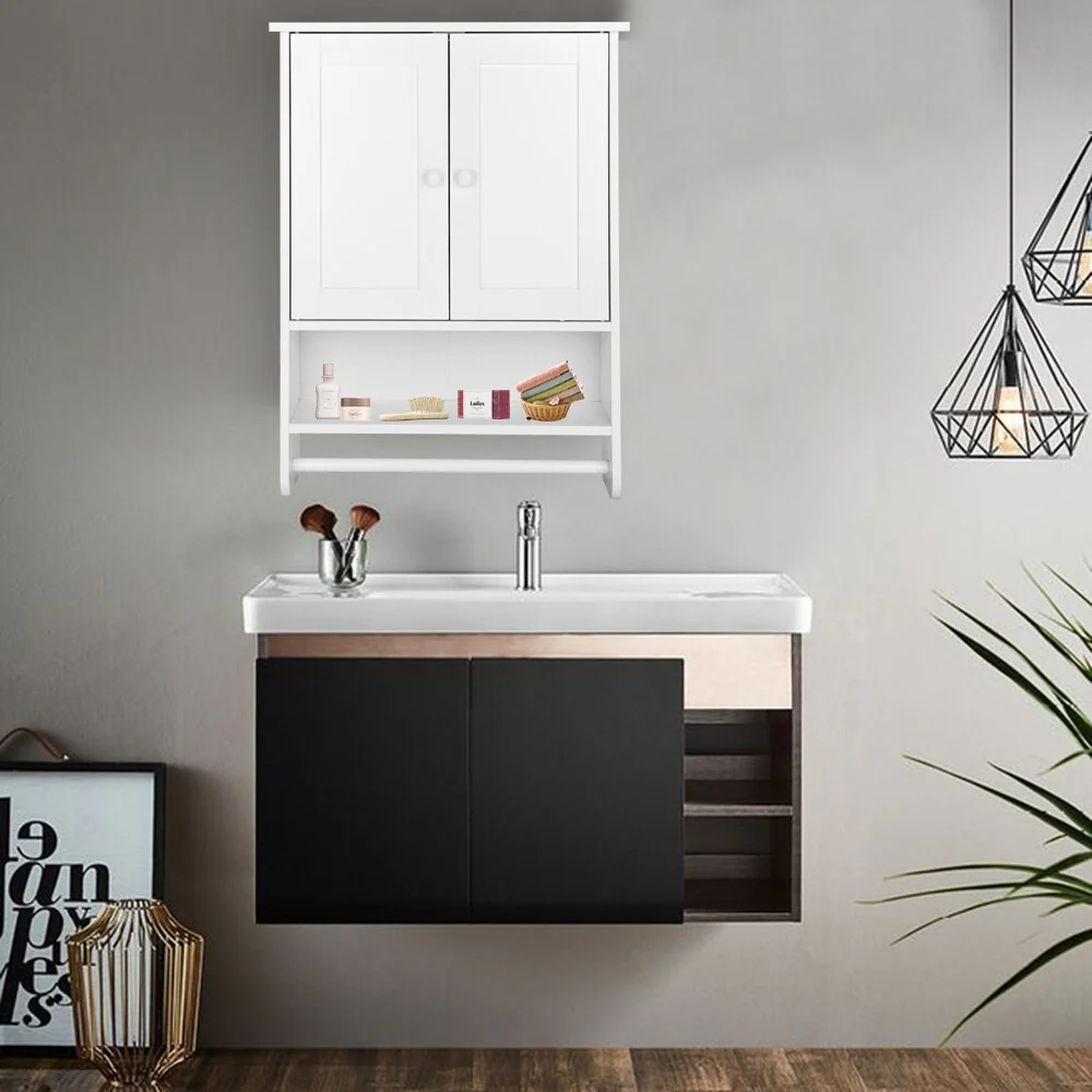 Wall Hanging Cabinet with Two Doors Wall Washer Storage Cabinet